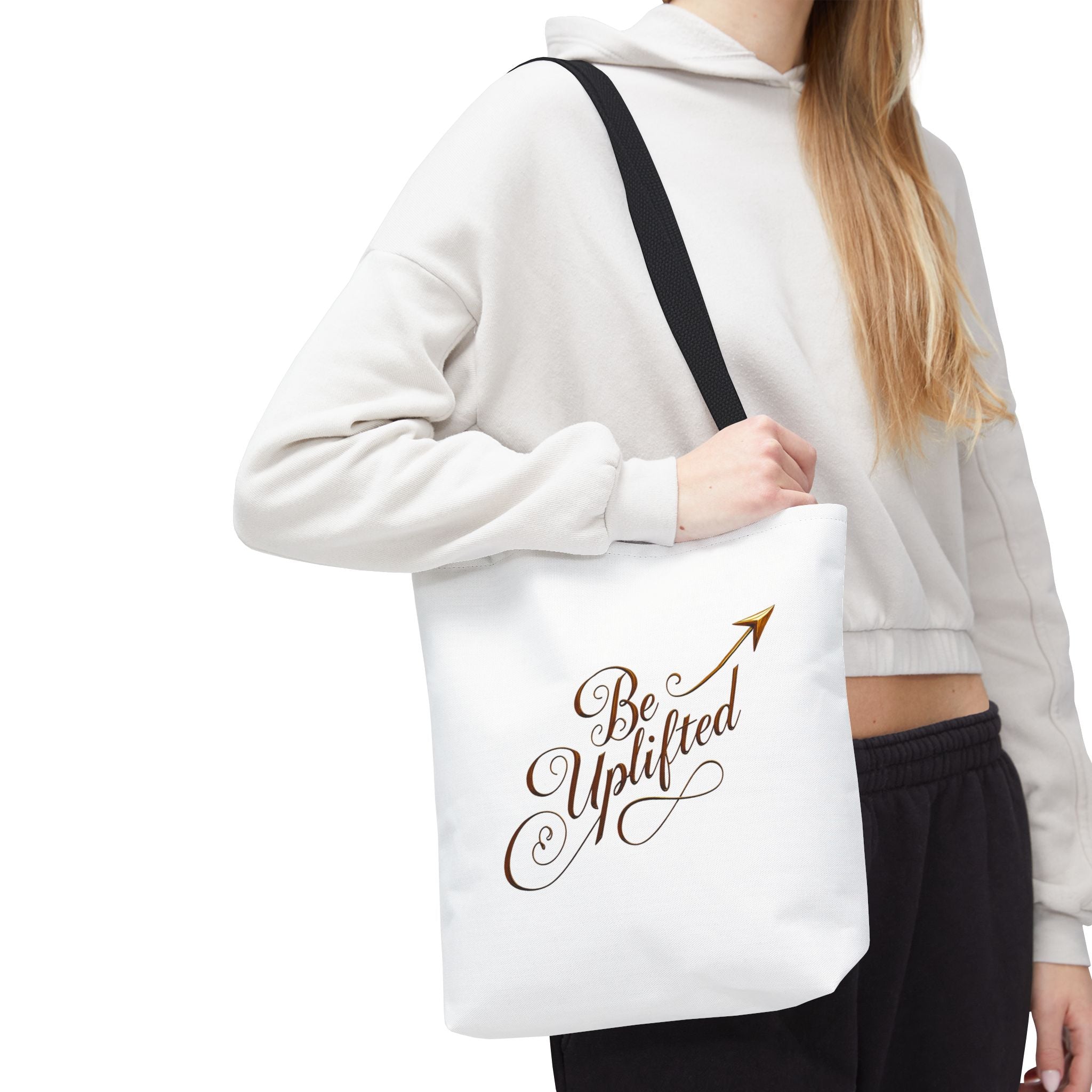 Be Uplifted script airplane Tote Bag | Soul Mind minimalist face Tote Bag