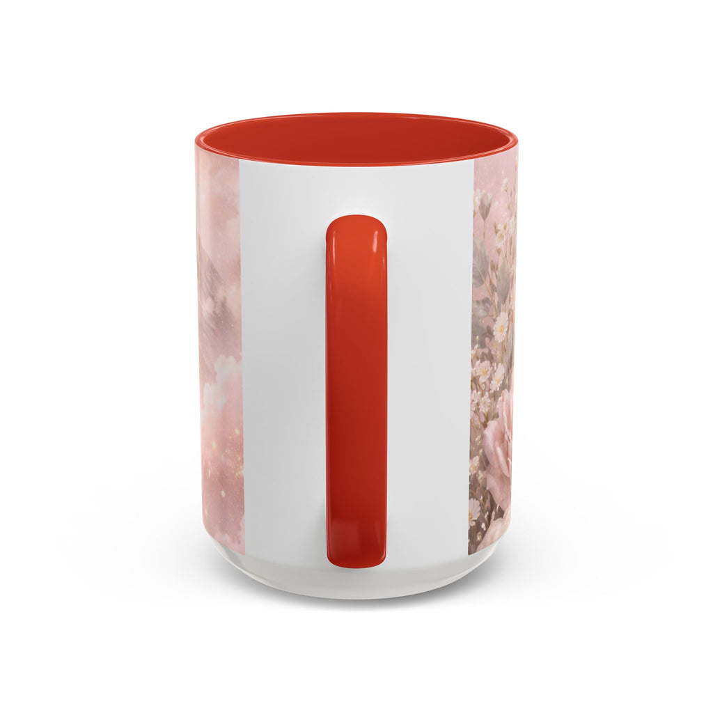 Disciplined Accent Coffee Mug — 'Disciplined: Grounded and Unmoved' Inspirational Pink Marble Ceramic Mug