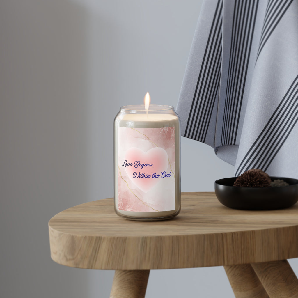 Soy Candle — "Love Begins Within the Soul" Scented 13.75oz