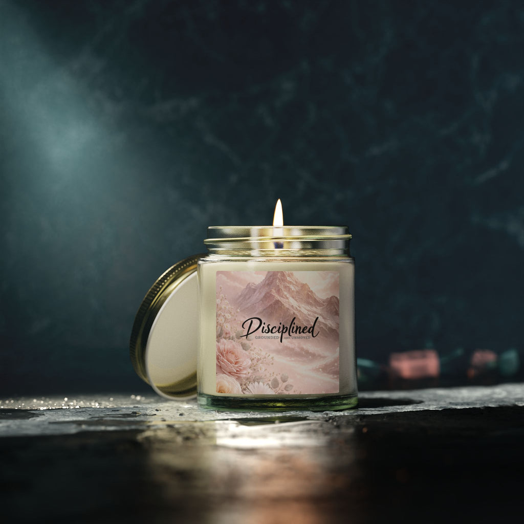 Disciplined Coconut Apricot Scented Candle — 4oz/9oz Soy Wax Jar