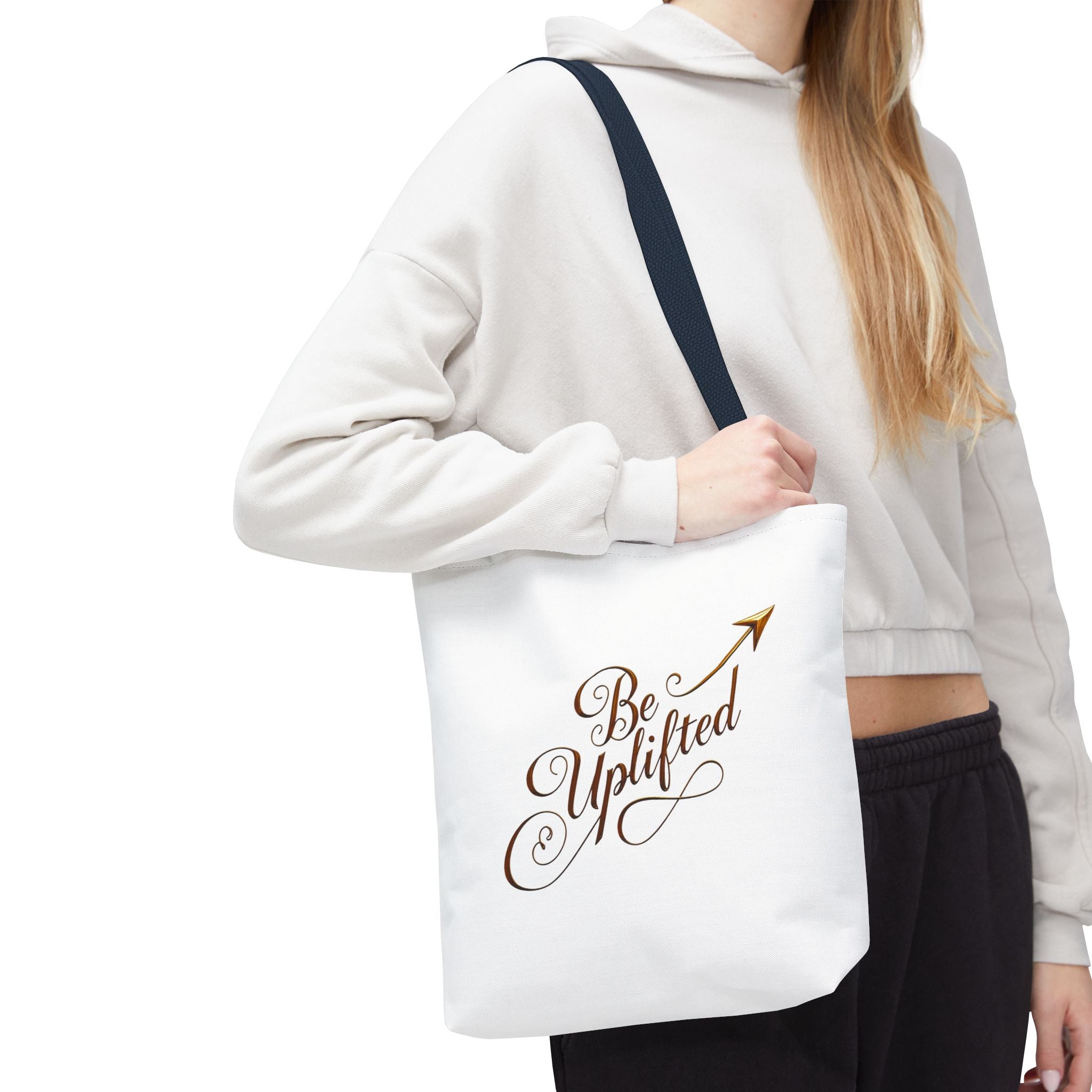 Be Uplifted script airplane Tote Bag | Soul Mind minimalist face Tote Bag
