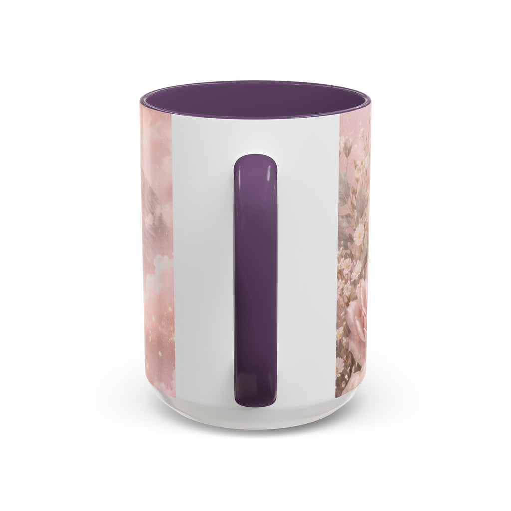 Disciplined Accent Coffee Mug — 'Disciplined: Grounded and Unmoved' Inspirational Pink Marble Ceramic Mug