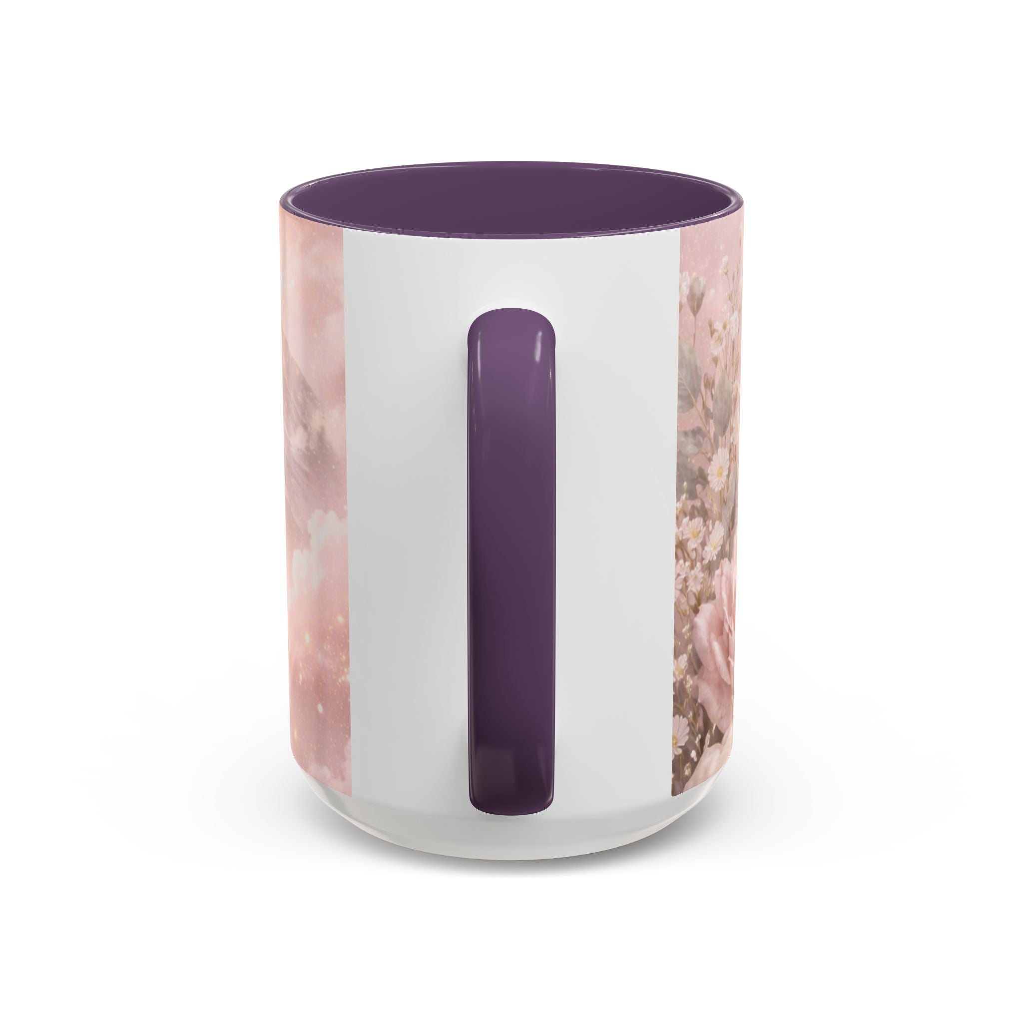 Disciplined Accent Coffee Mug — 'Disciplined: Grounded and Unmoved' Inspirational Pink Marble Ceramic Mug