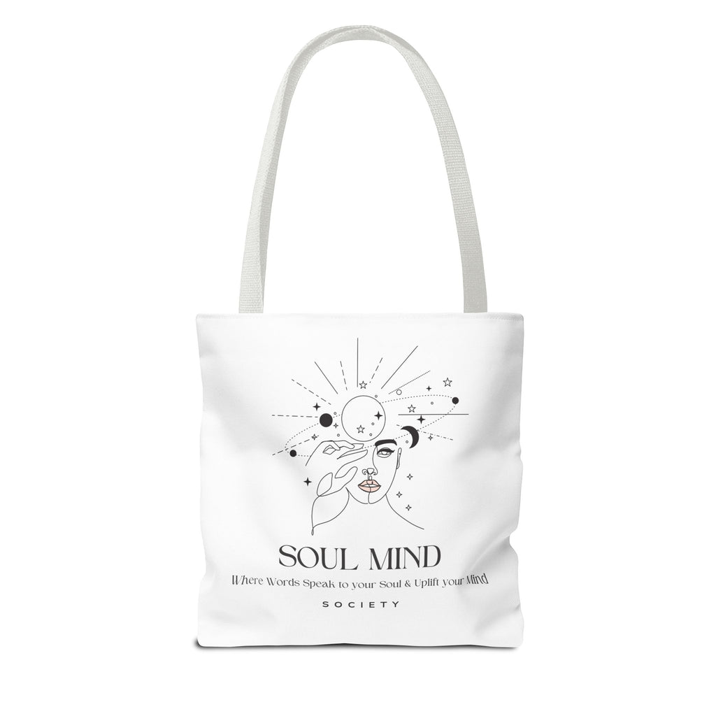 Be Uplifted script airplane Tote Bag | Soul Mind minimalist face Tote Bag