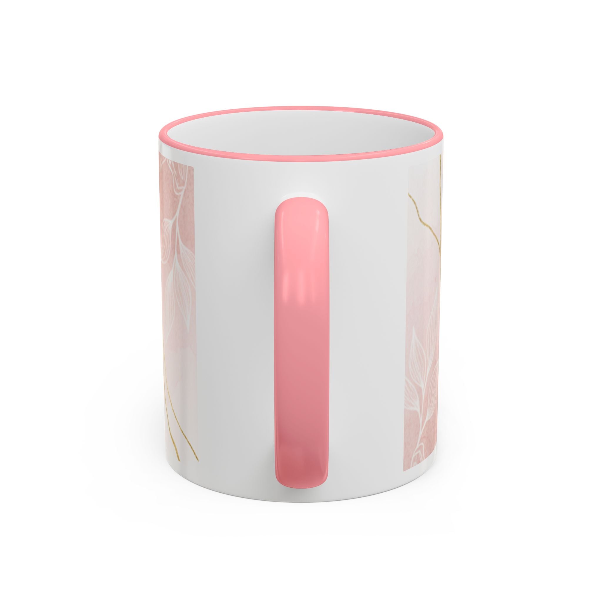 Love Begins Within the Soul Accent Rim & Handle Mug — Inspirational Heart Coffee Cup