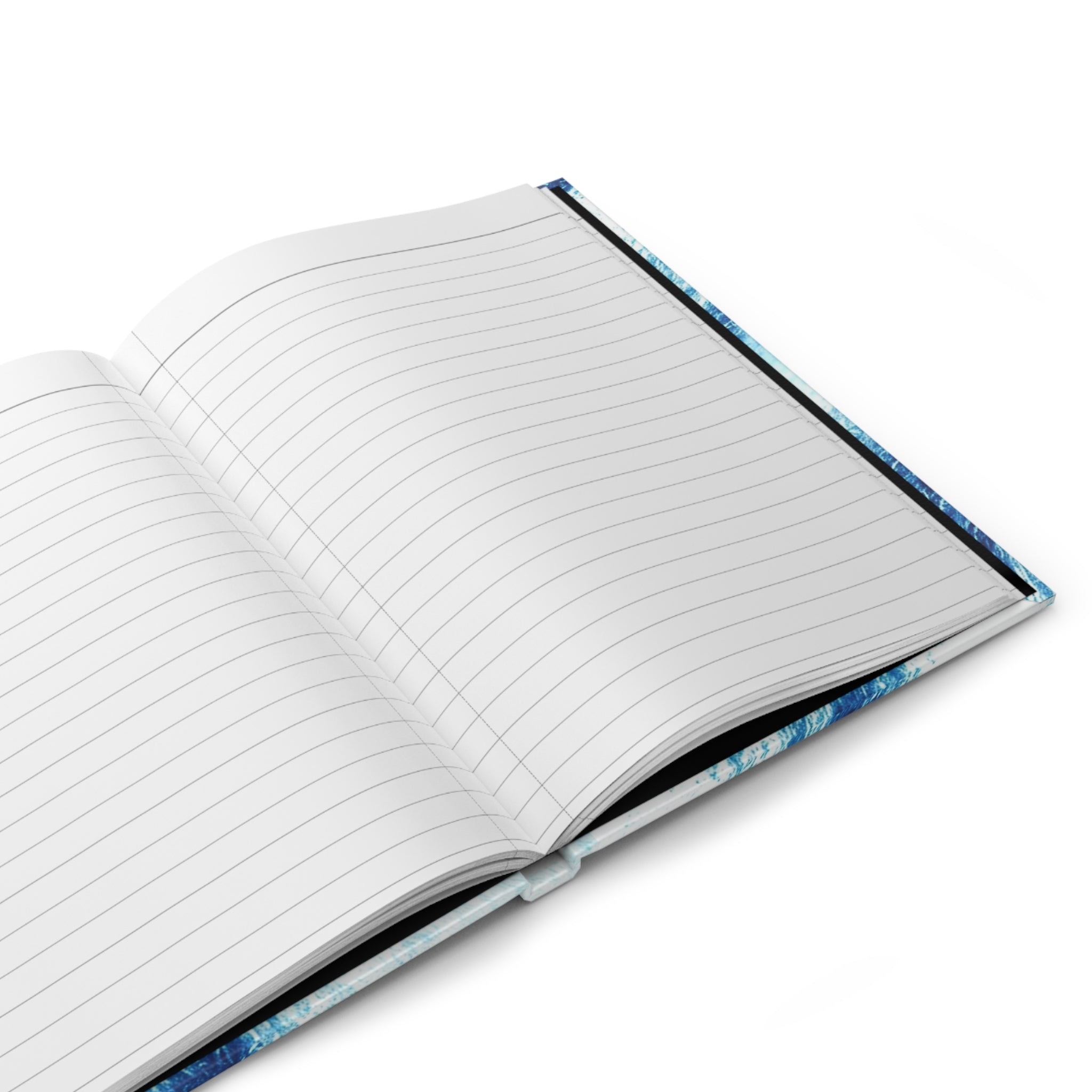 Hardcover Journal — "Soft Life, Strong Boundaries" Blue Wave Wellness Notebook