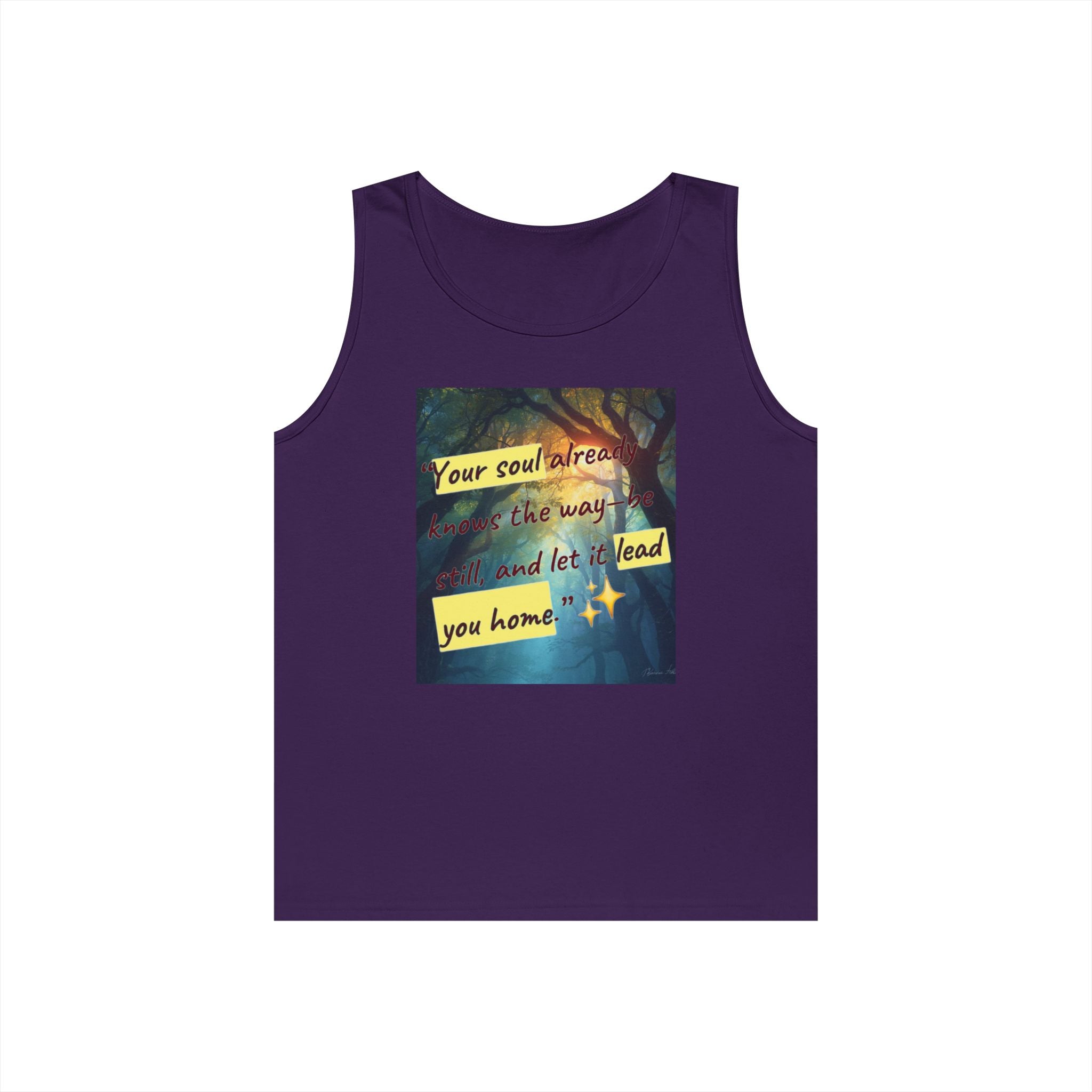 Inspirational Tank Top — "Your soul will find the way" Forest Quote Tank