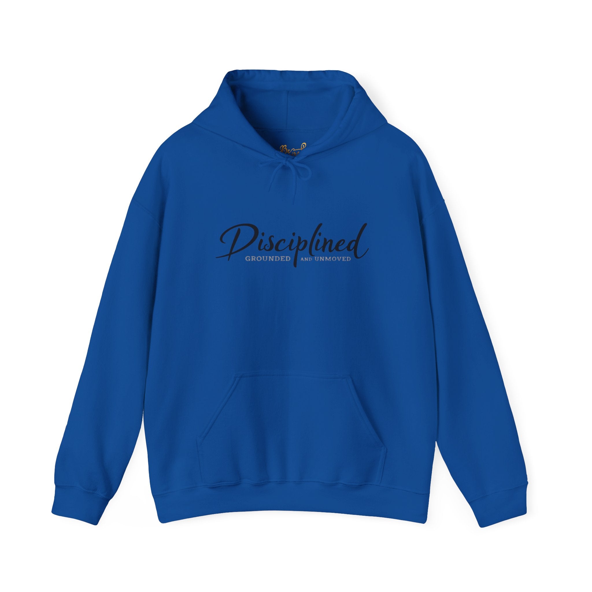 Disciplined Script Hoodie — Inspirational Minimalist Motivational Pullover