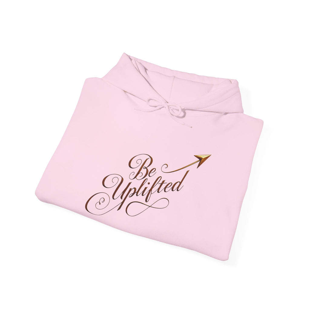 Be Uplifted script arrow Hoodie | Inspirational Typography Sweatshirt
