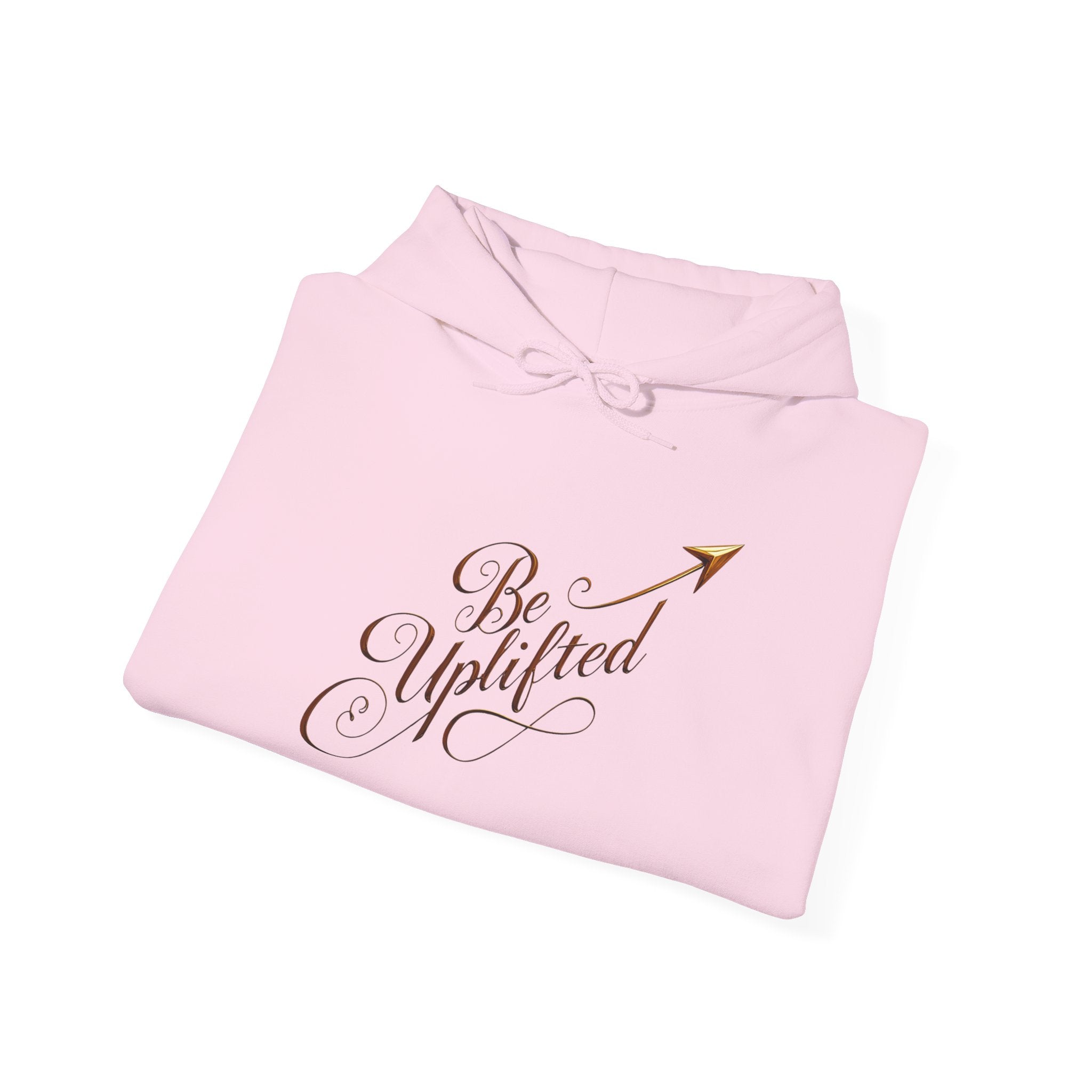 Be Uplifted script arrow Hoodie | Inspirational Typography Sweatshirt
