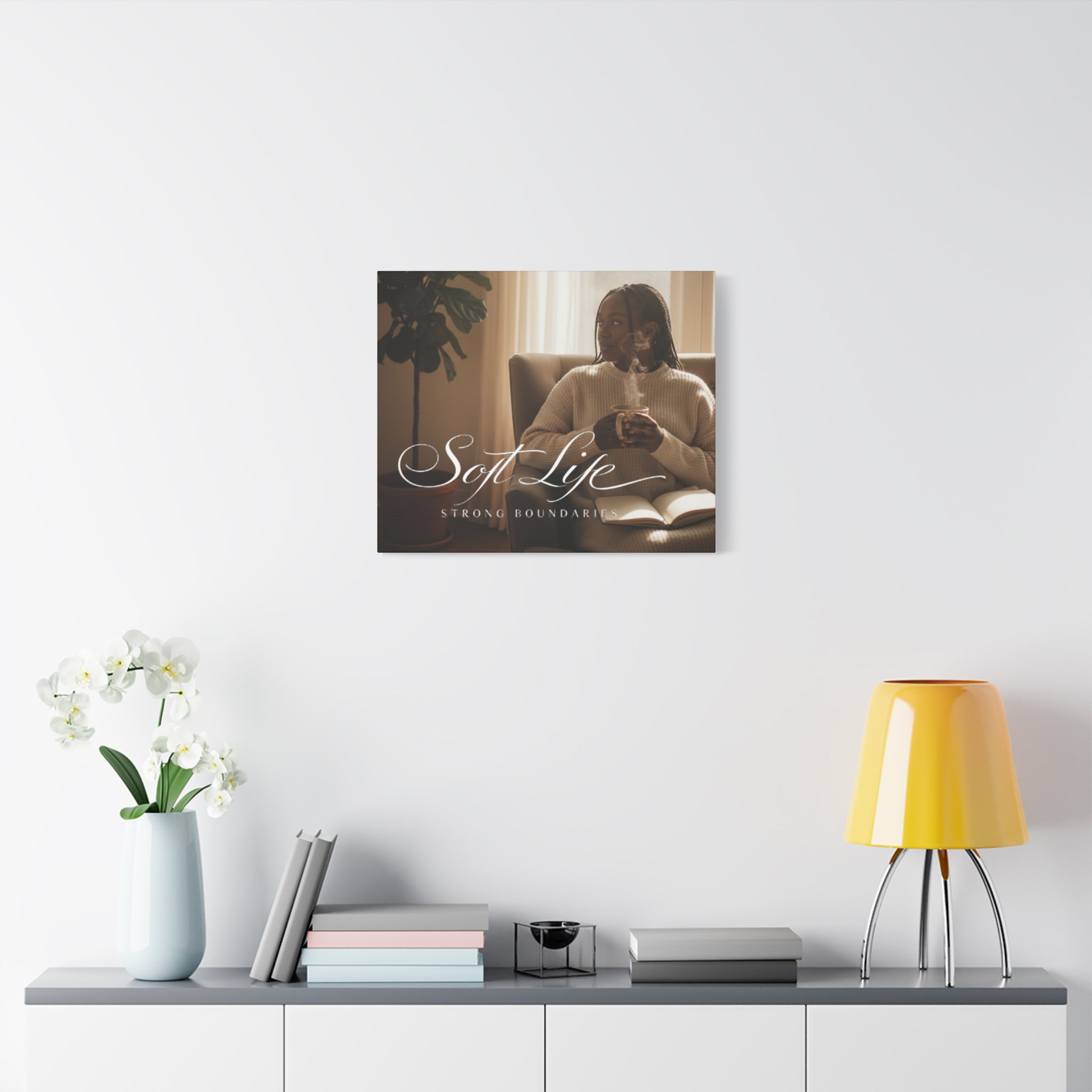 Matte Stretched Canvas - Woman 1 Cozy Reading Moment Wall Art