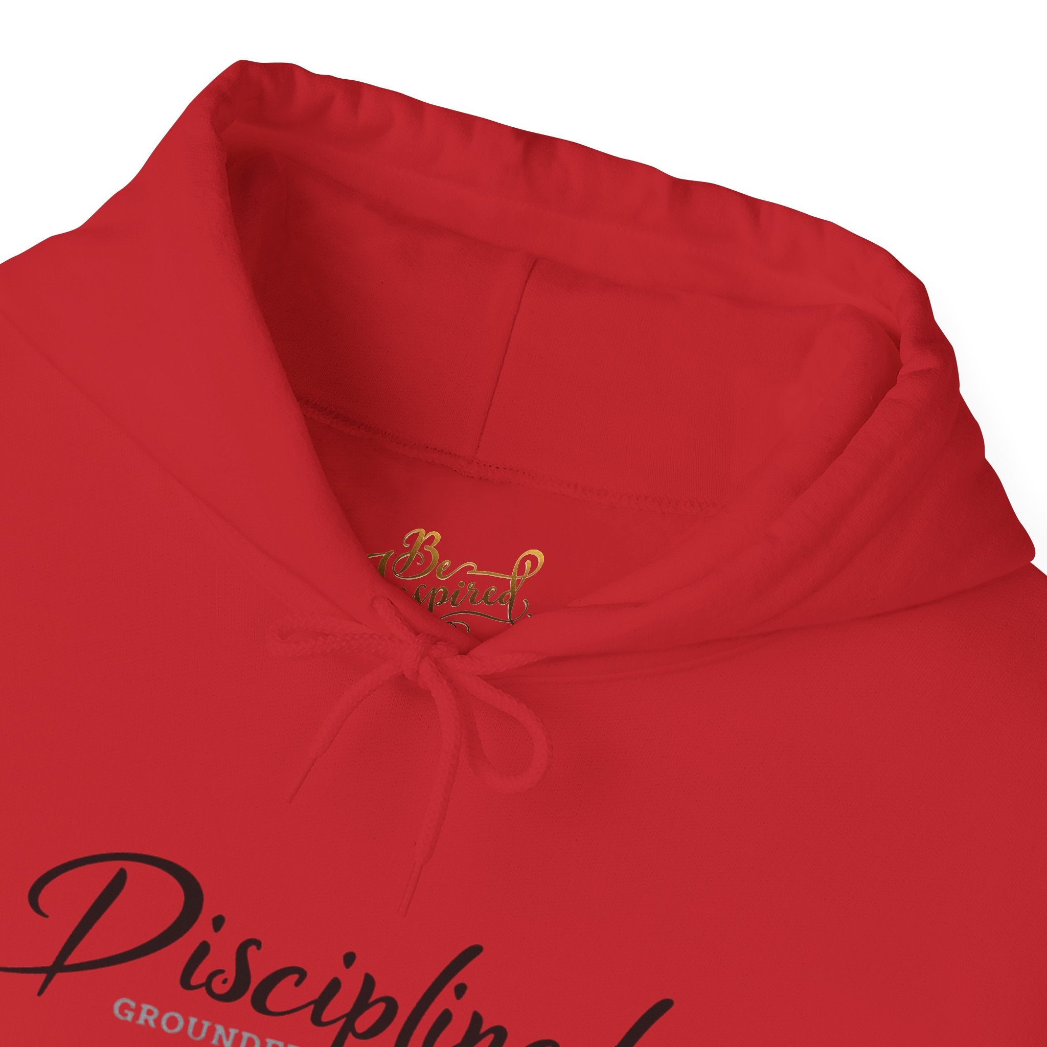 Disciplined Script Hoodie — Inspirational Minimalist Motivational Pullover