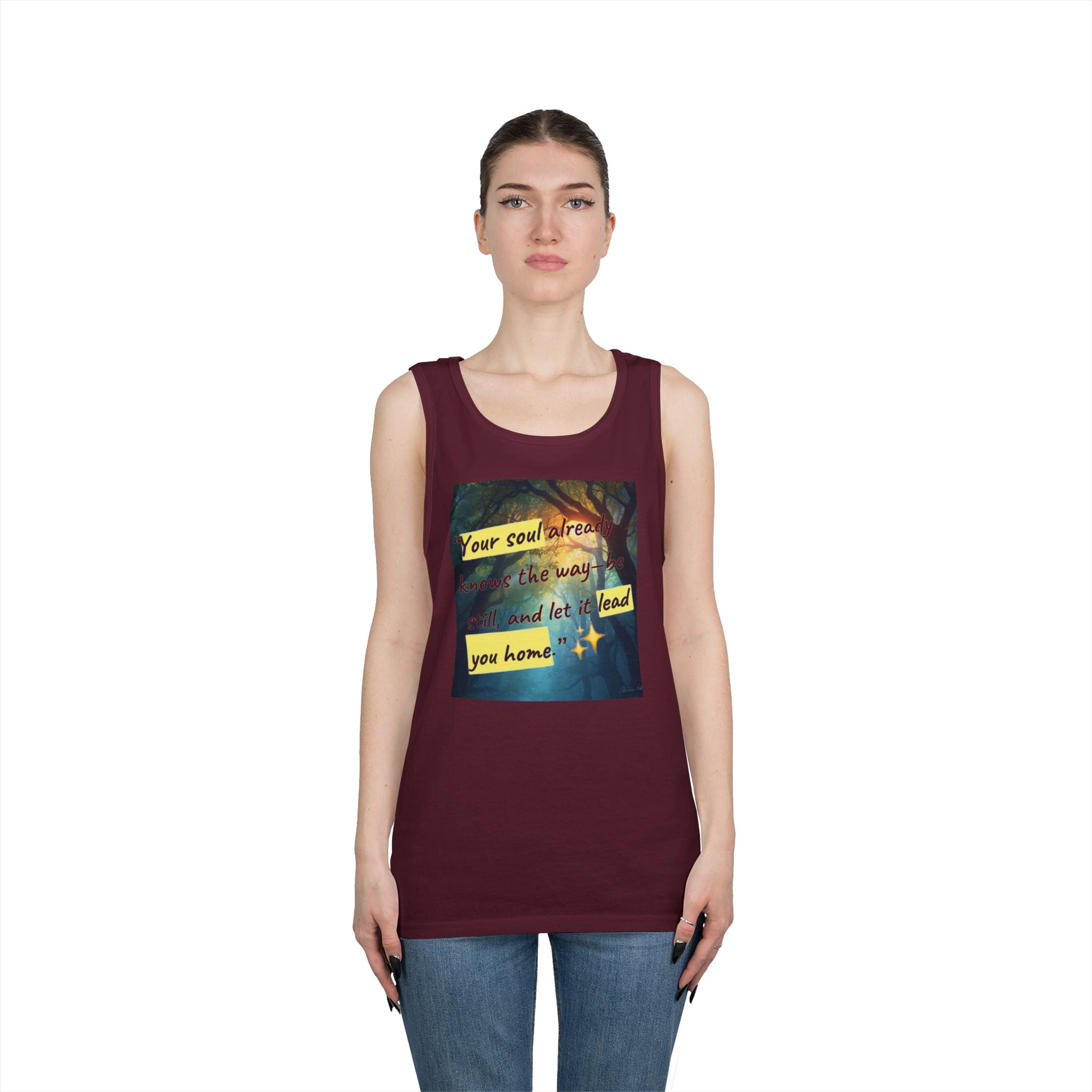 Inspirational Tank Top — "Your soul will find the way" Forest Quote Tank