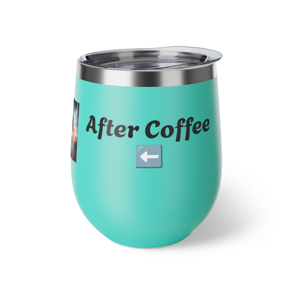 Before Coffee/ After Coffee Dragon Image Tumbler | 12oz Insulated Cup