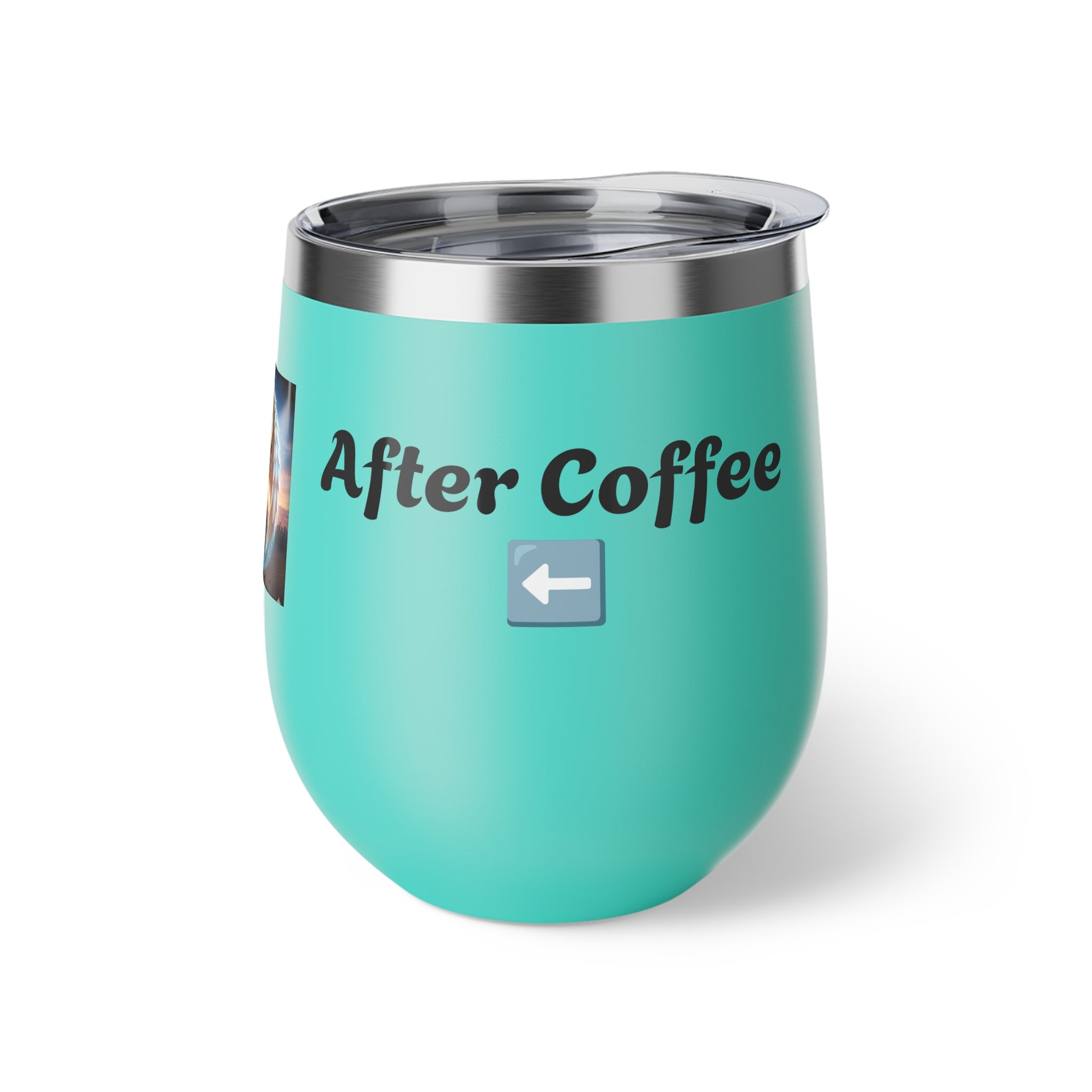 Before Coffee/ After Coffee Dragon Image Tumbler | 12oz Insulated Cup
