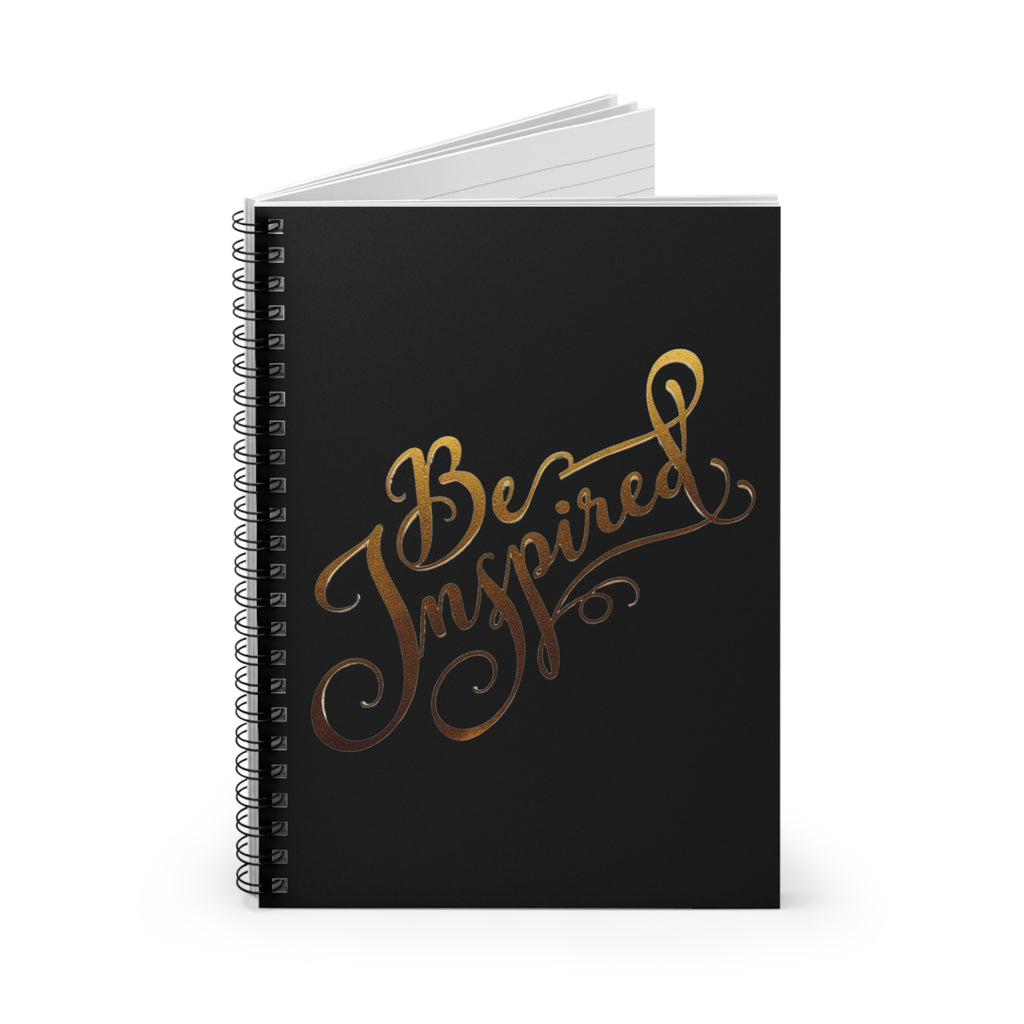 Be Inspired Script Calligraphy Spiral Notebook | Ruled Journal