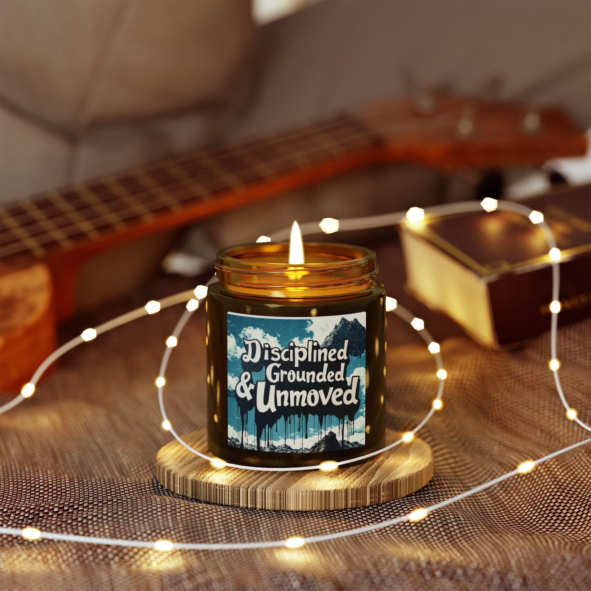 Scented Candle — Coconut Apricot Wax “Disciplined, Grounded & Unmoved” (4oz/9oz)