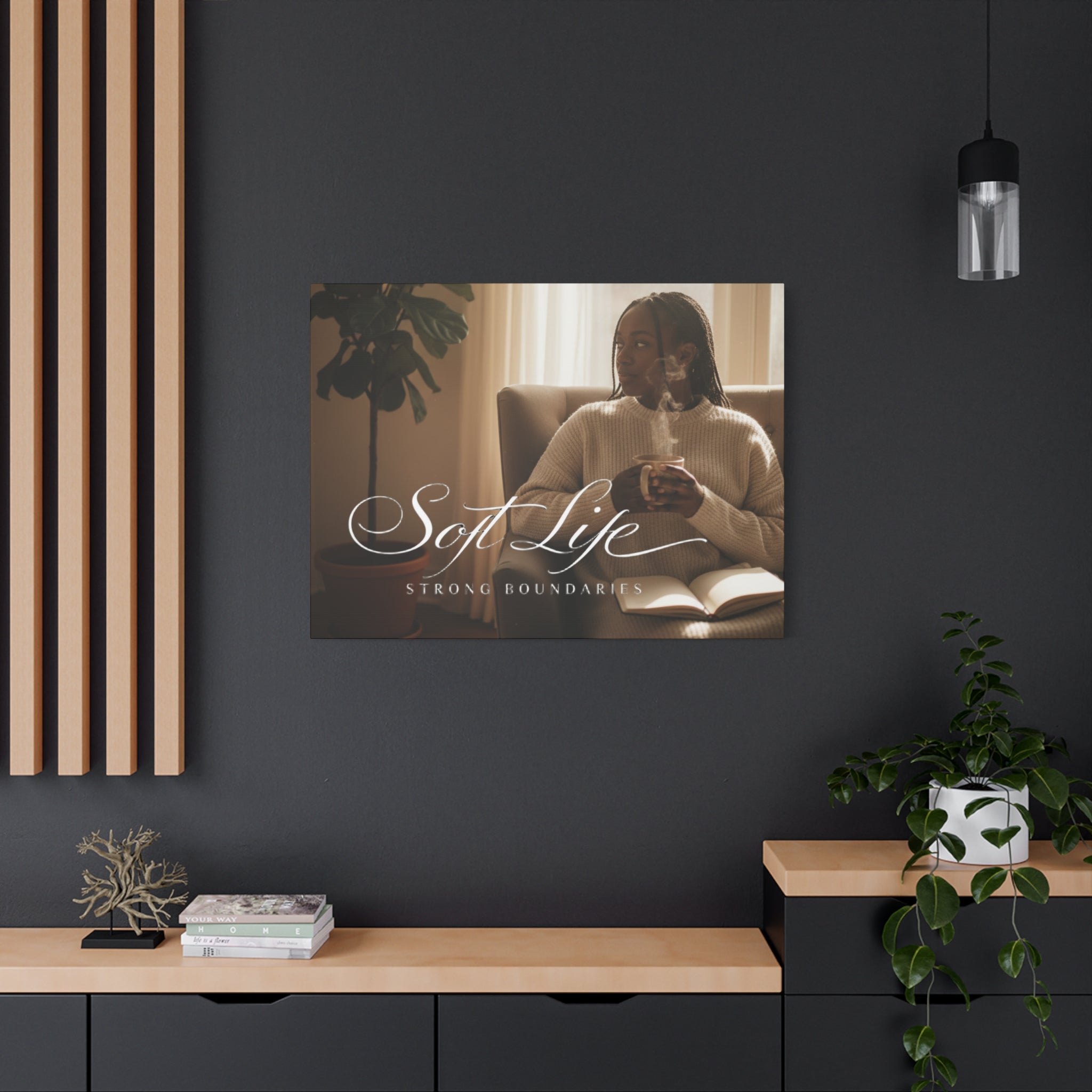 Matte Stretched Canvas - Woman 1 Cozy Reading Moment Wall Art