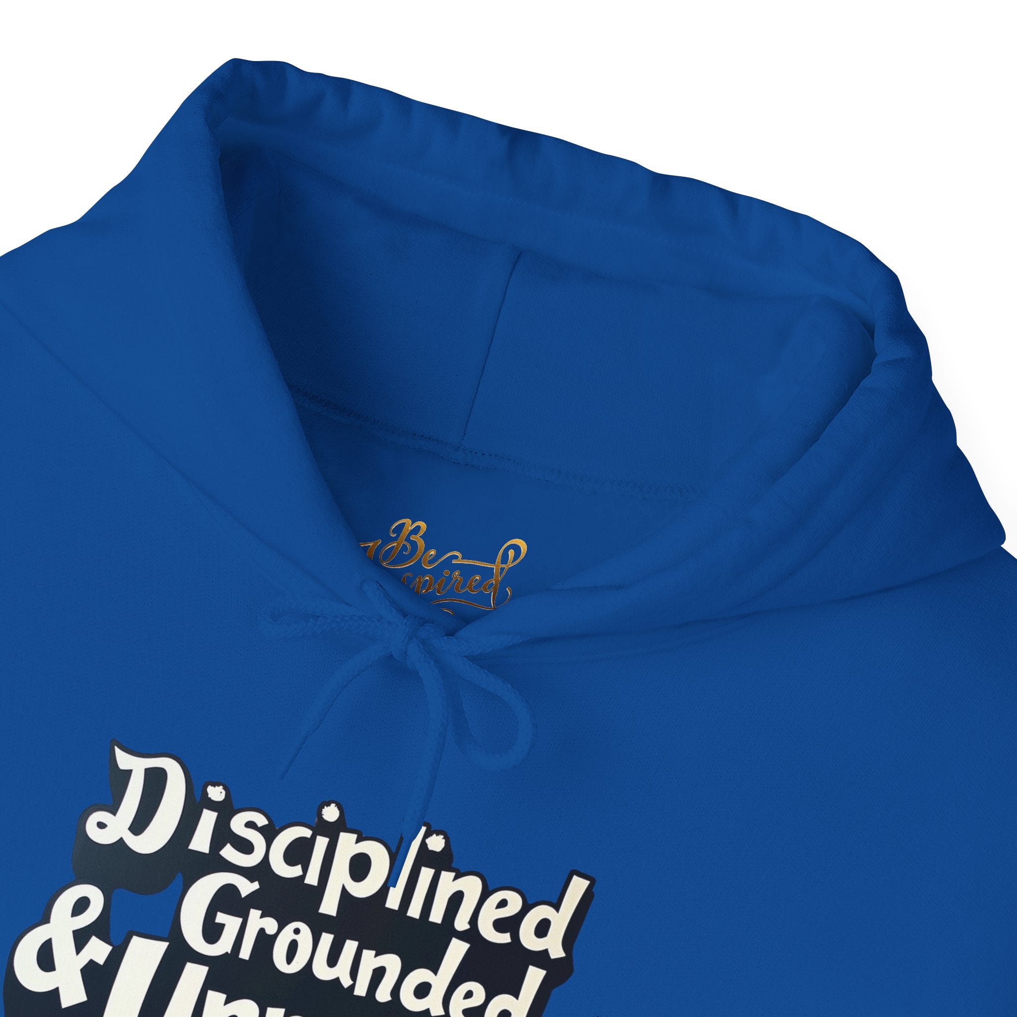 Disciplined & Grounded Hoodie — "Disciplined Grounded & Unmoved" Graphic Men Hoodie