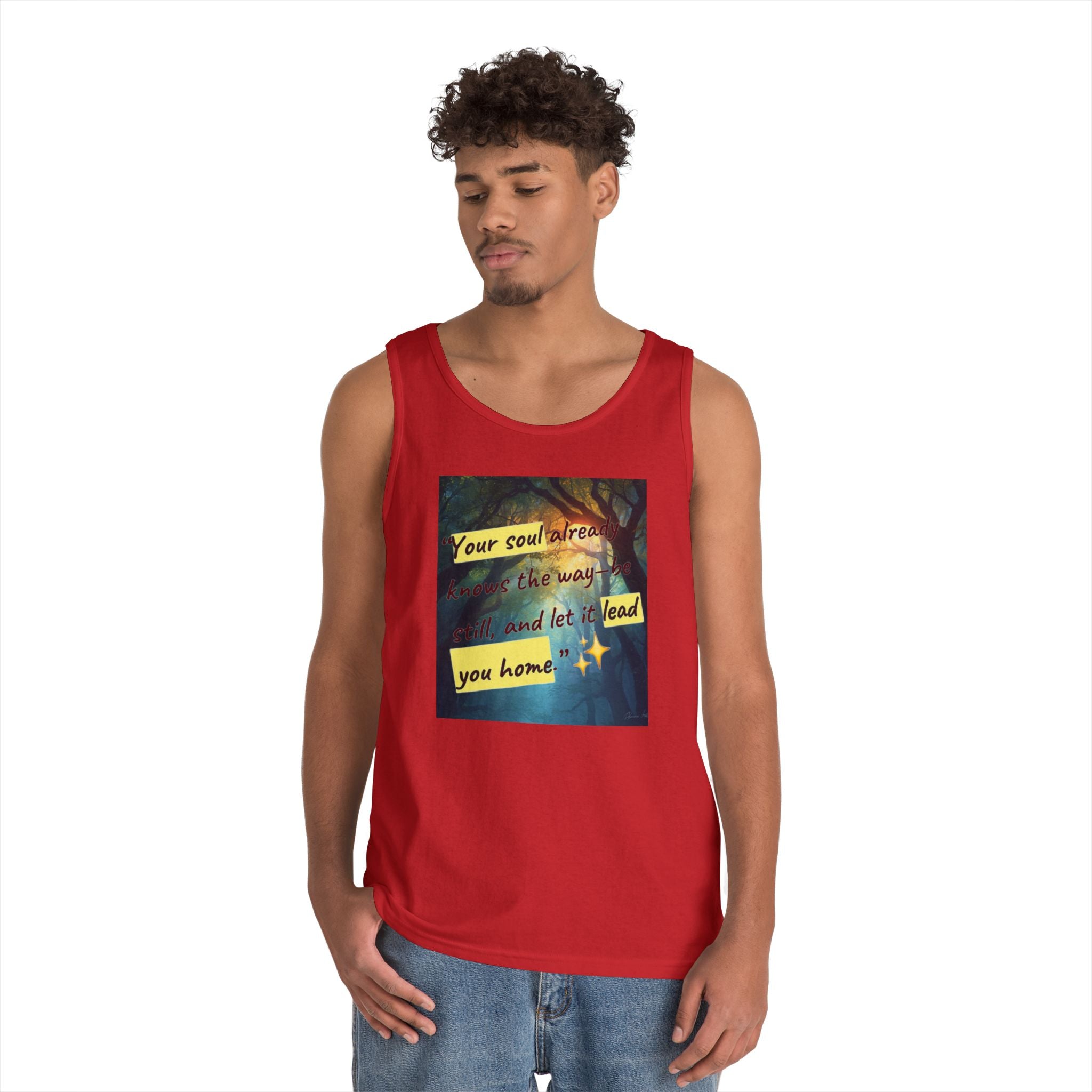 Inspirational Tank Top — "Your soul will find the way" Forest Quote Tank