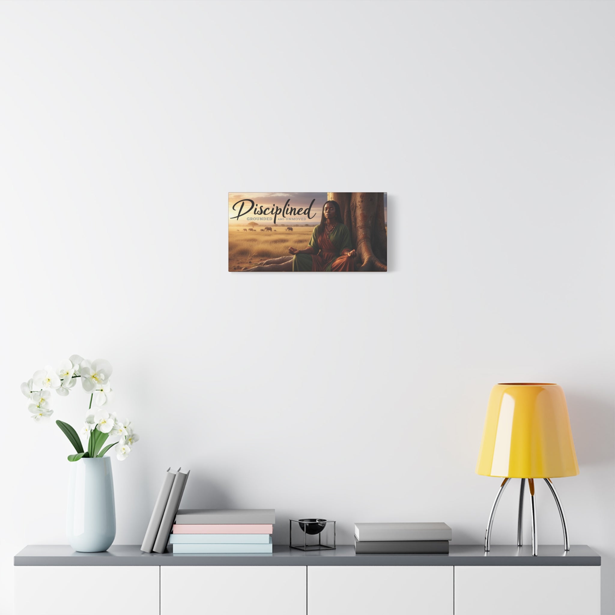 Disciplined Meditation Canvas Print — "Grounded and Unmoved" Wall Art