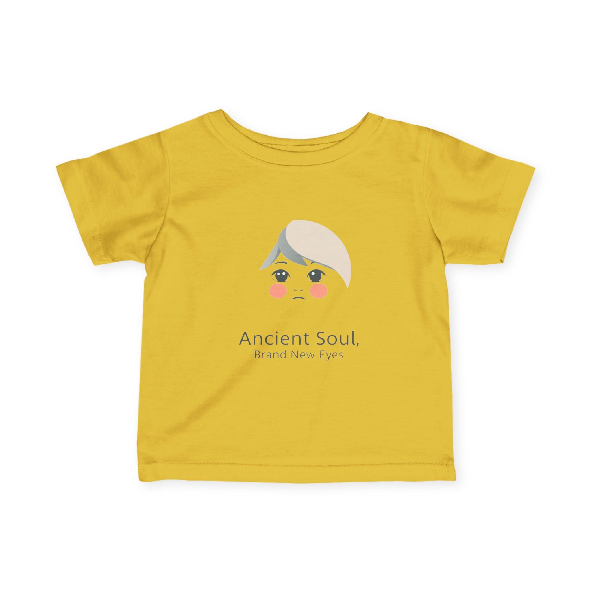 Infant Tee — "Ancient Soul, Brand New Eyes" Cute Baby Graphic Tee