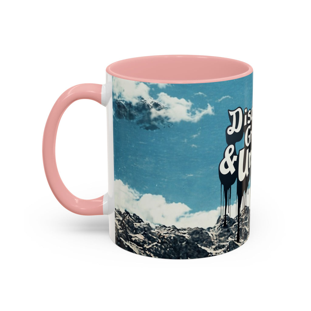 Disciplined, Grounded & Unmoved Coffee Mug — Motivational Mountain Accent Mug (11/15oz)