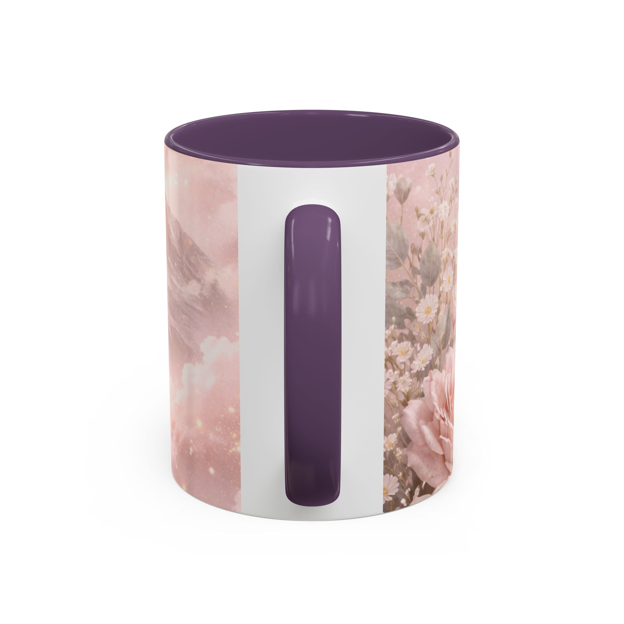 Disciplined Accent Coffee Mug — 'Disciplined: Grounded and Unmoved' Inspirational Pink Marble Ceramic Mug