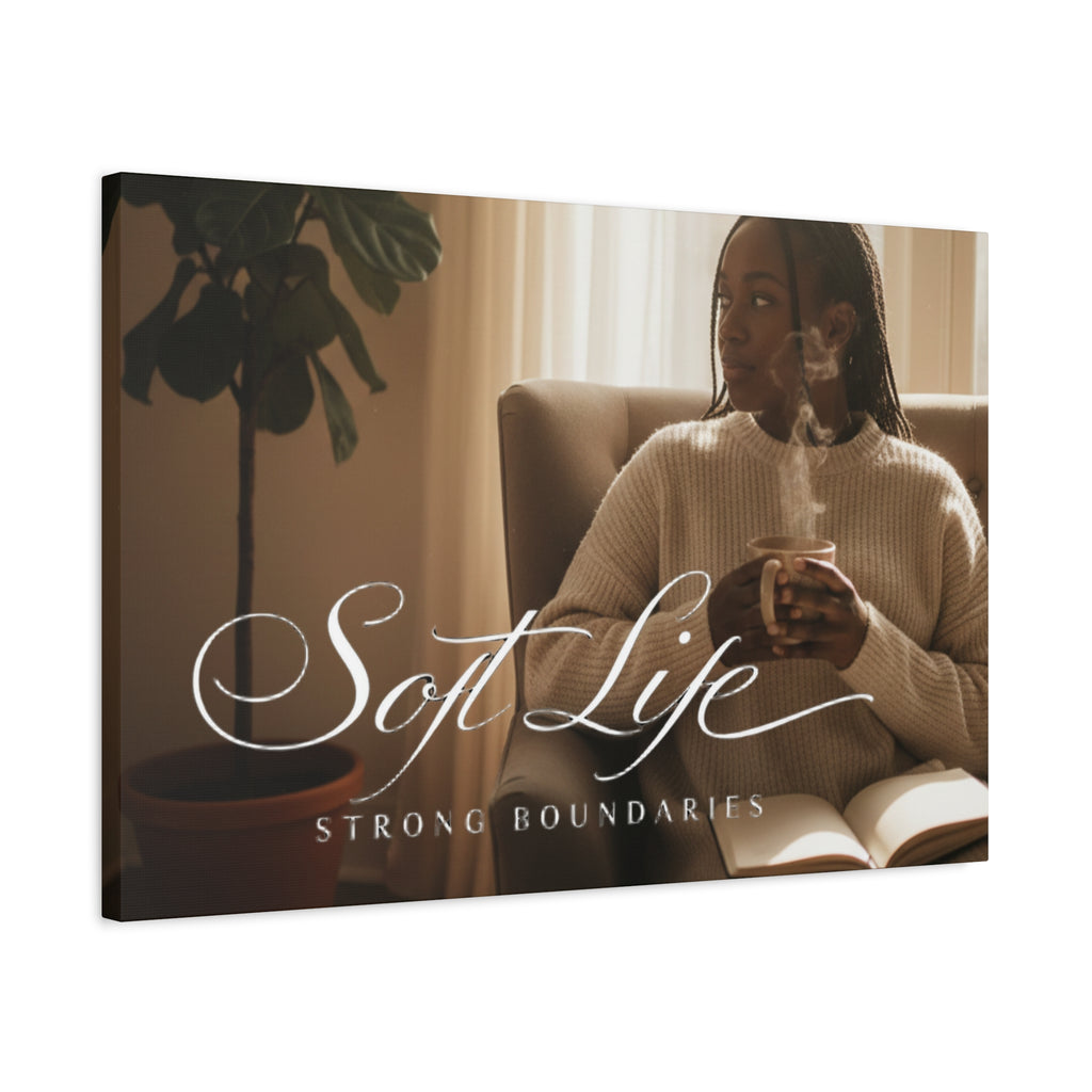 Matte Stretched Canvas - Woman 1 Cozy Reading Moment Wall Art