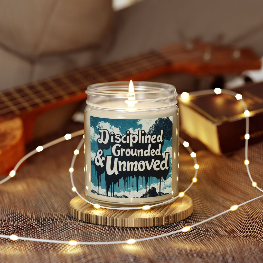 Scented Candle — Coconut Apricot Wax “Disciplined, Grounded & Unmoved” (4oz/9oz)