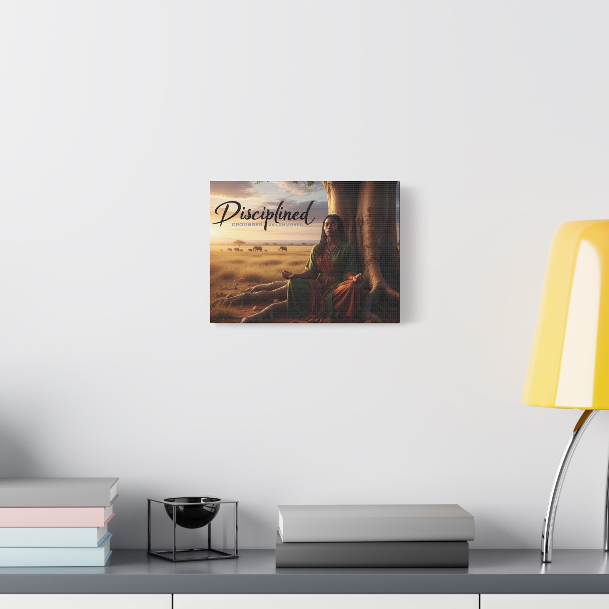 Disciplined Meditation Canvas Print — "Grounded and Unmoved" Wall Art