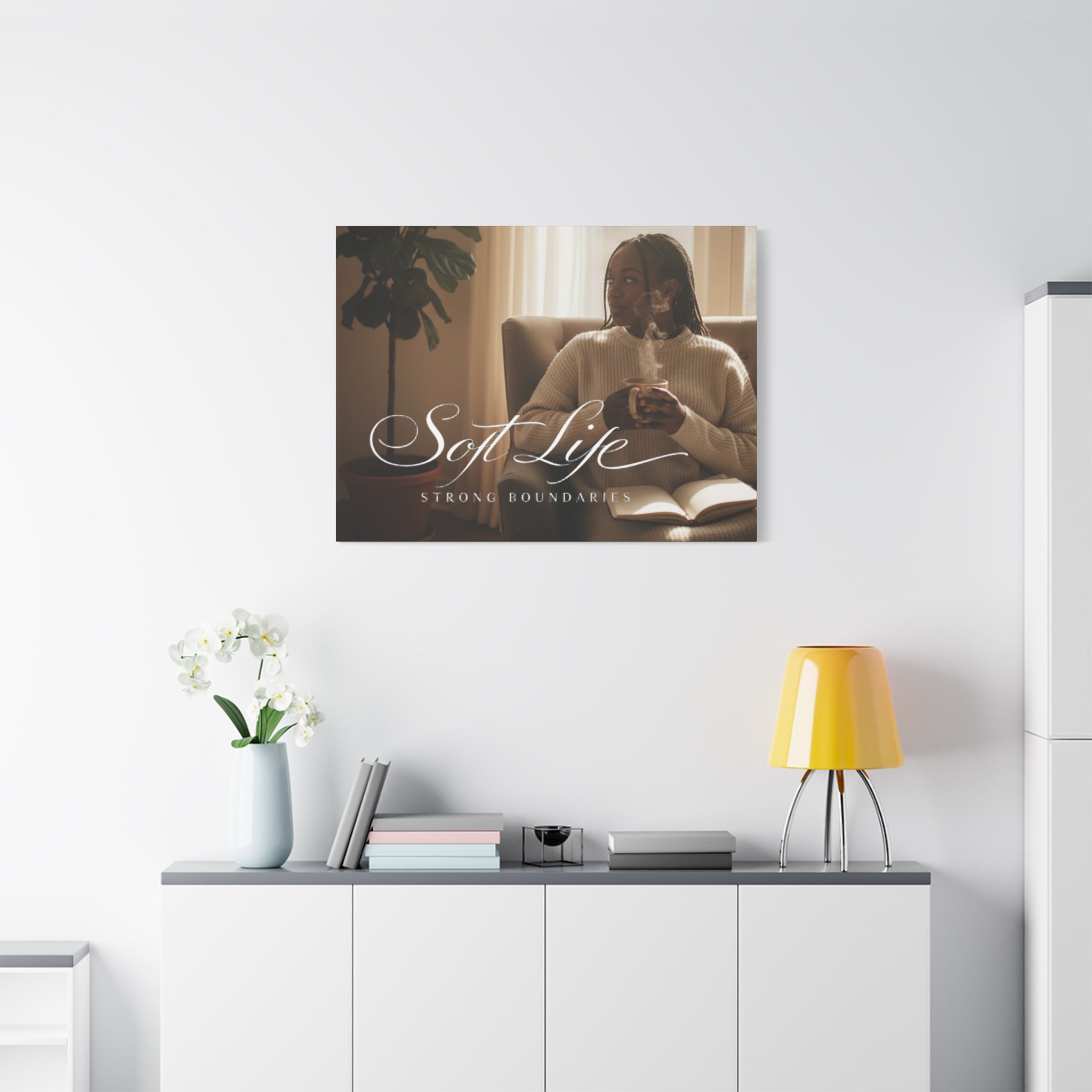 Matte Stretched Canvas - Woman 1 Cozy Reading Moment Wall Art