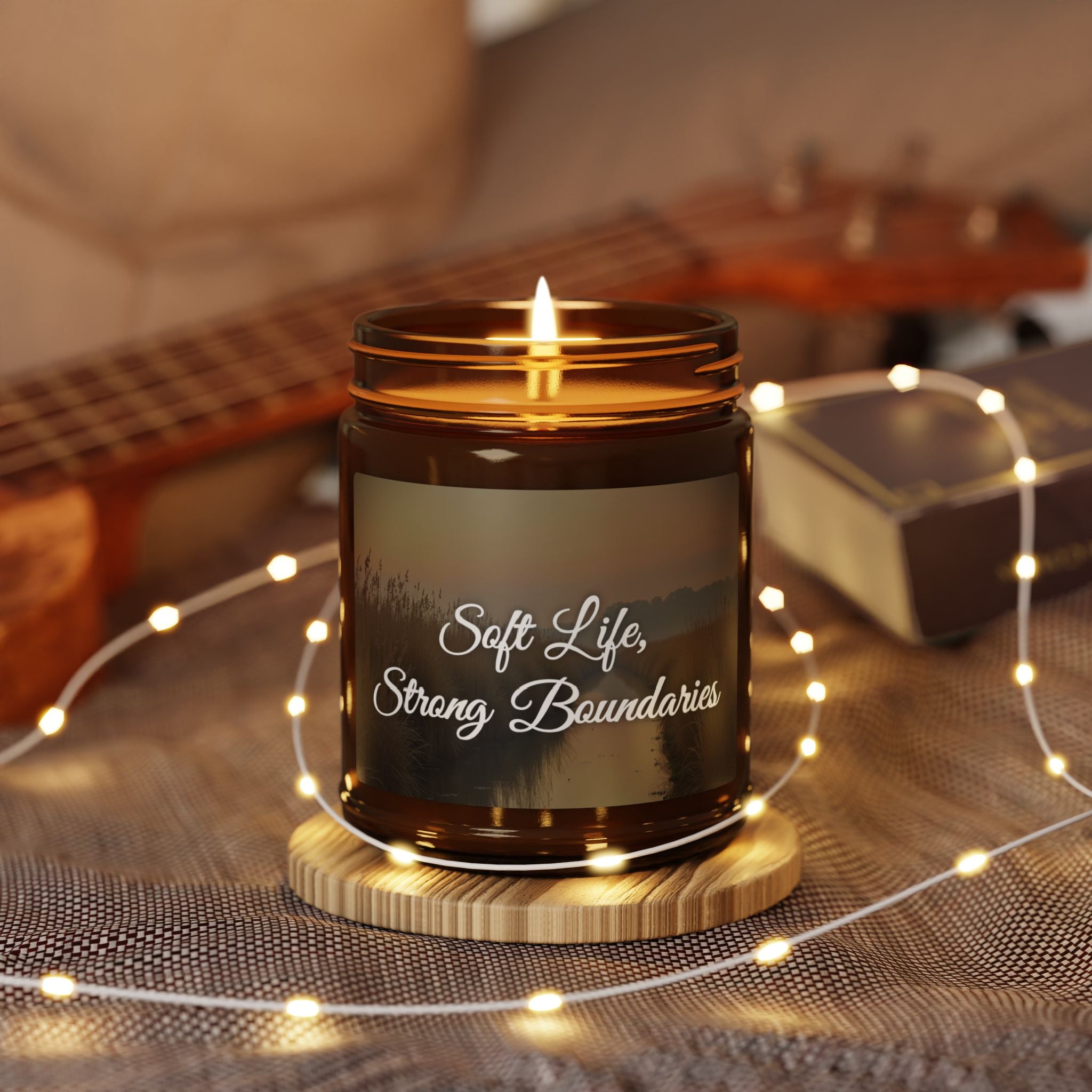 Soy Candle — "Soft Life, Strong Boundaries" Amber Jar (Multi-Size)