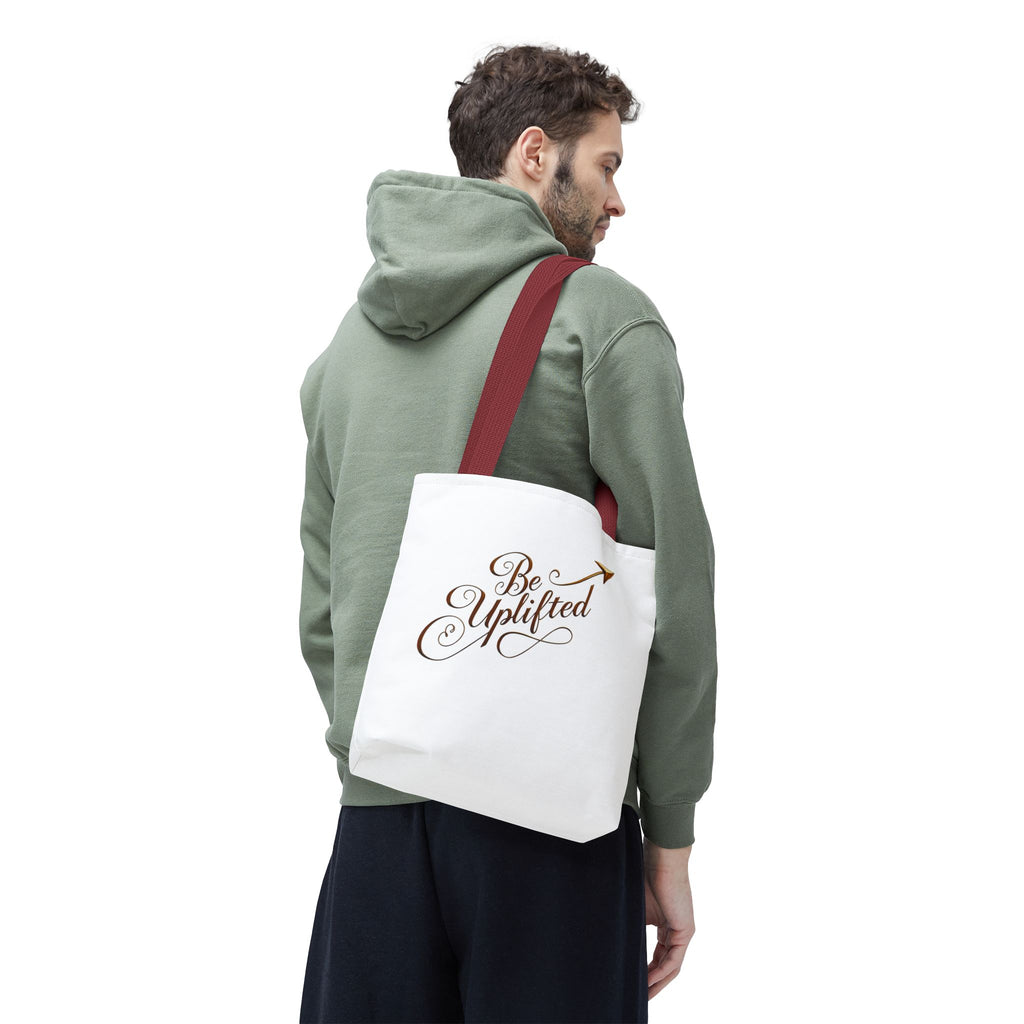 Be Uplifted script airplane Tote Bag | Soul Mind minimalist face Tote Bag