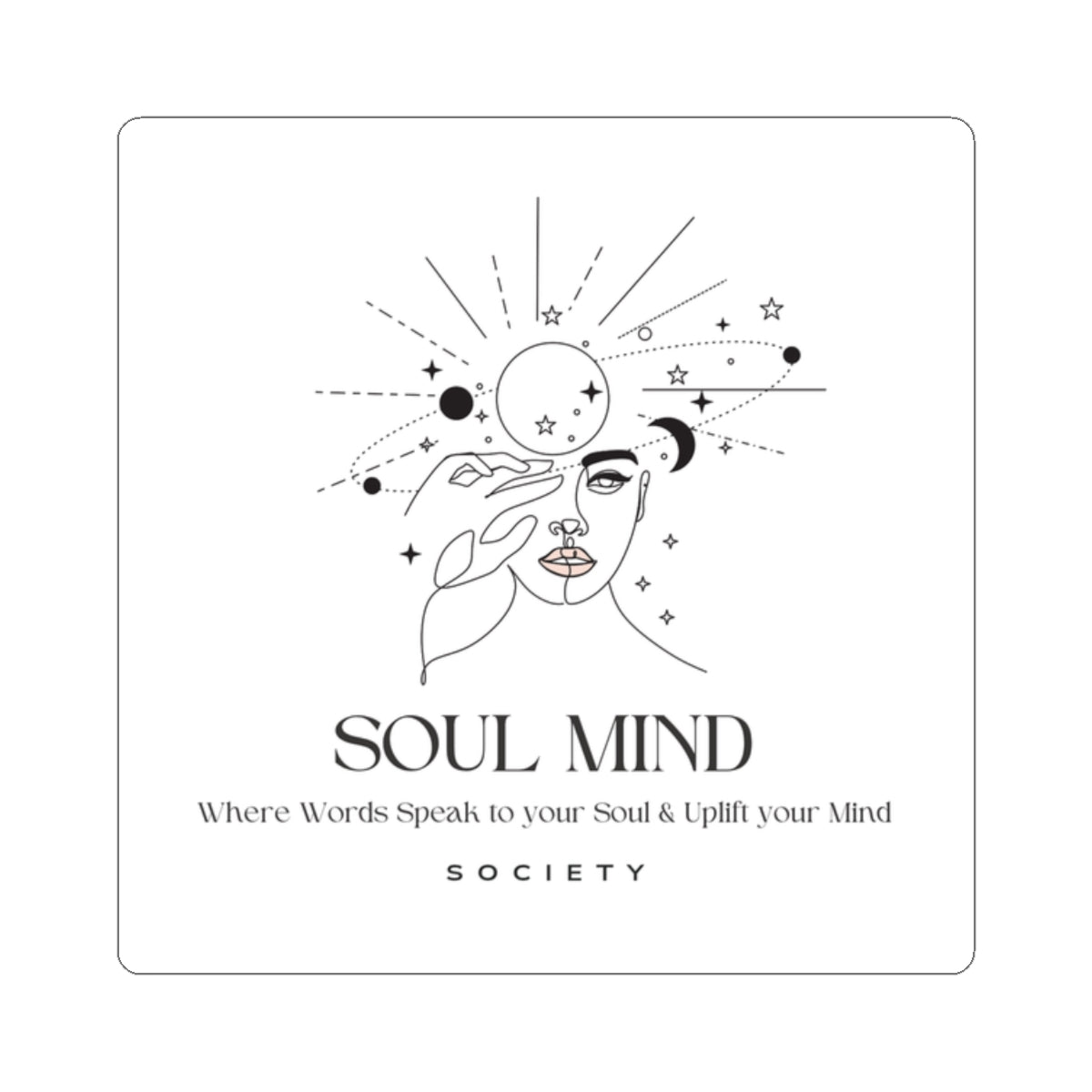 Soul Mind celestial face sticker | Kiss-Cut Sticker