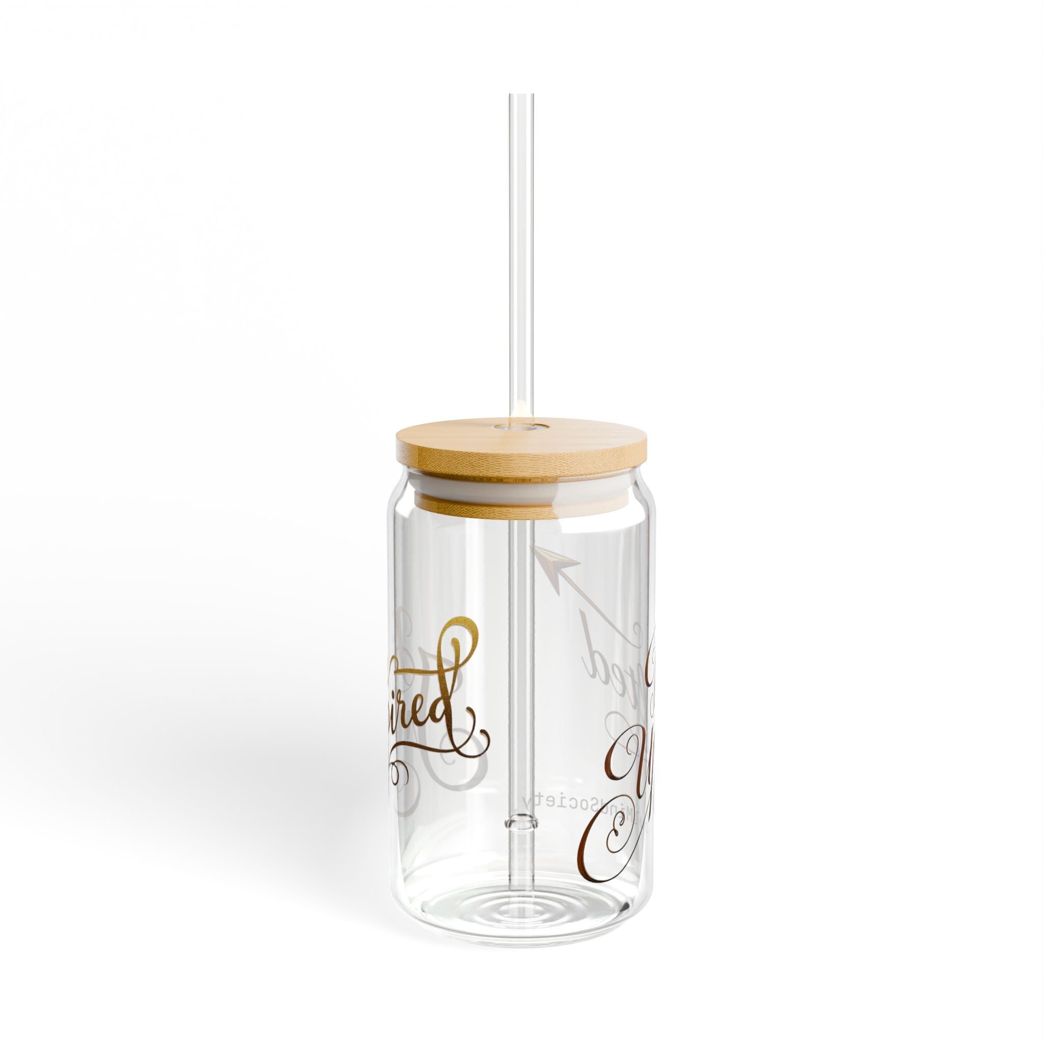 Be Uplifted typography sipper glass | 16oz bamboo lid tumbler