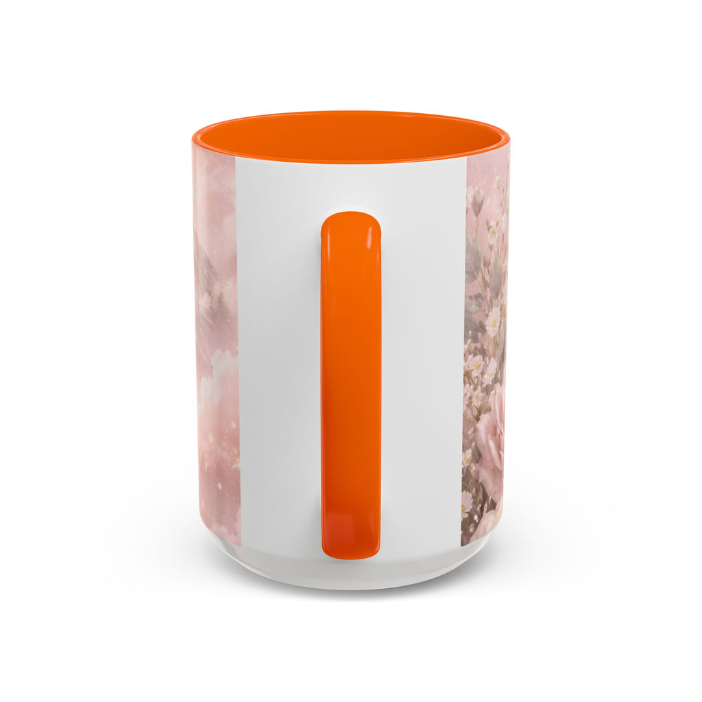 Disciplined Accent Coffee Mug — 'Disciplined: Grounded and Unmoved' Inspirational Pink Marble Ceramic Mug