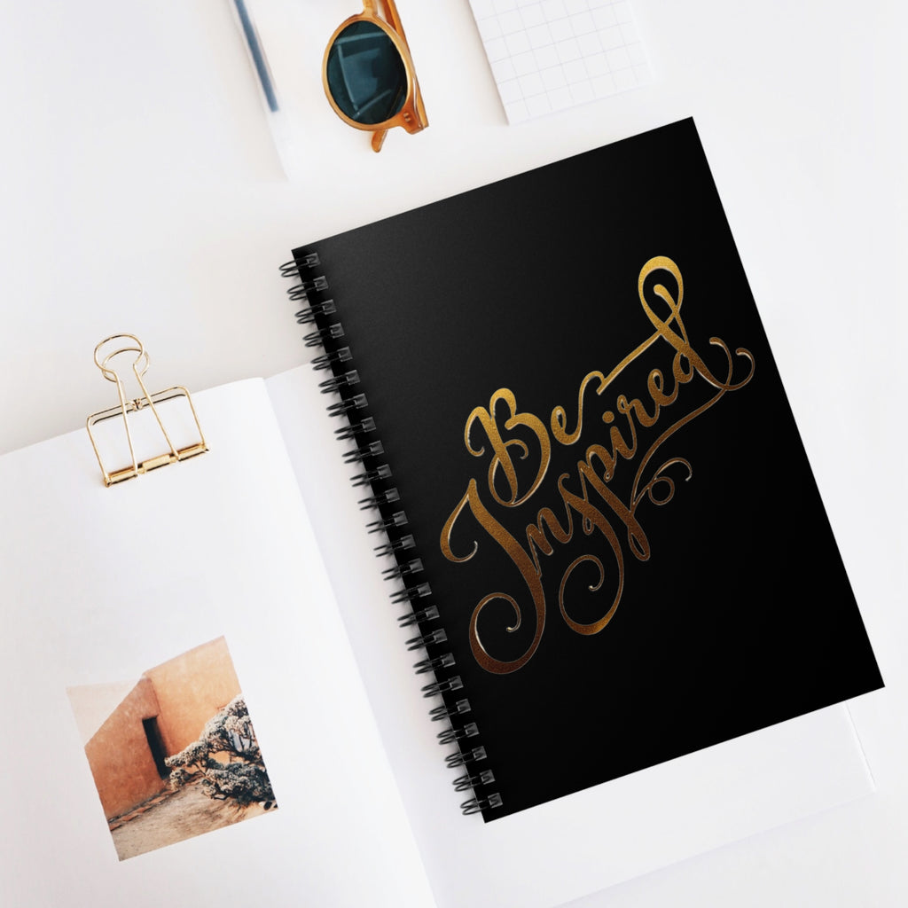 Be Inspired Script Calligraphy Spiral Notebook | Ruled Journal