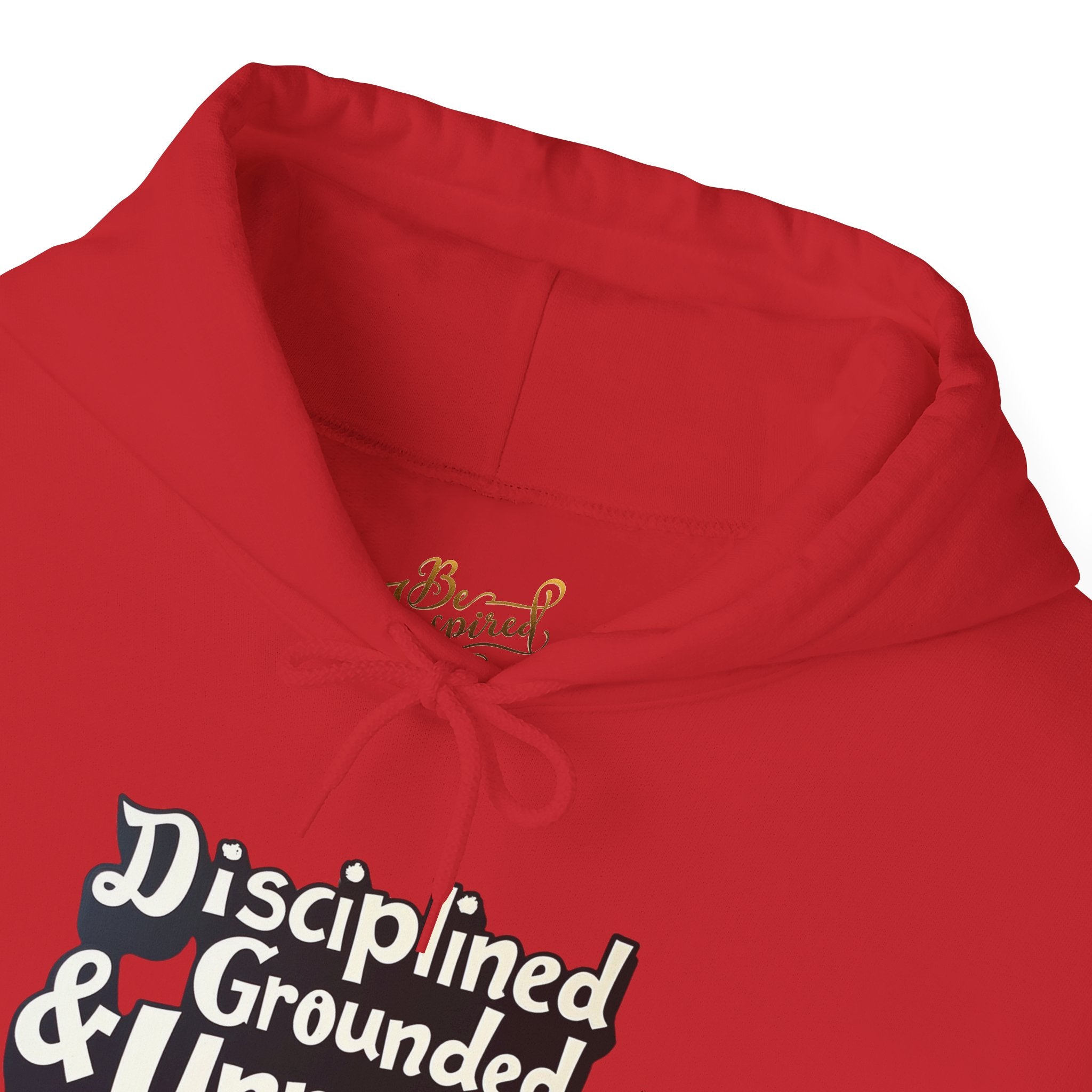 Disciplined & Grounded Hoodie — "Disciplined Grounded & Unmoved" Graphic Men Hoodie