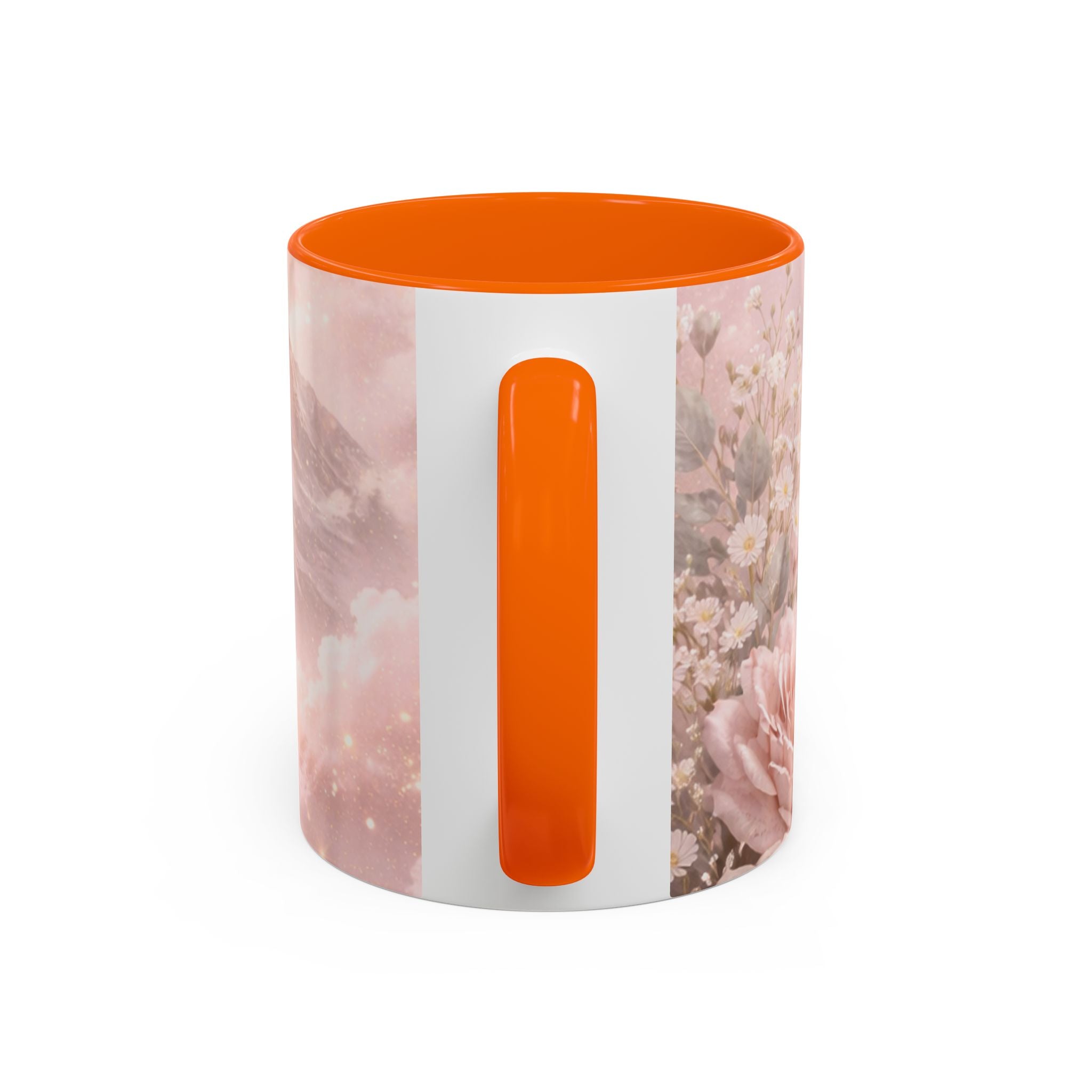 Disciplined Accent Coffee Mug — 'Disciplined: Grounded and Unmoved' Inspirational Pink Marble Ceramic Mug