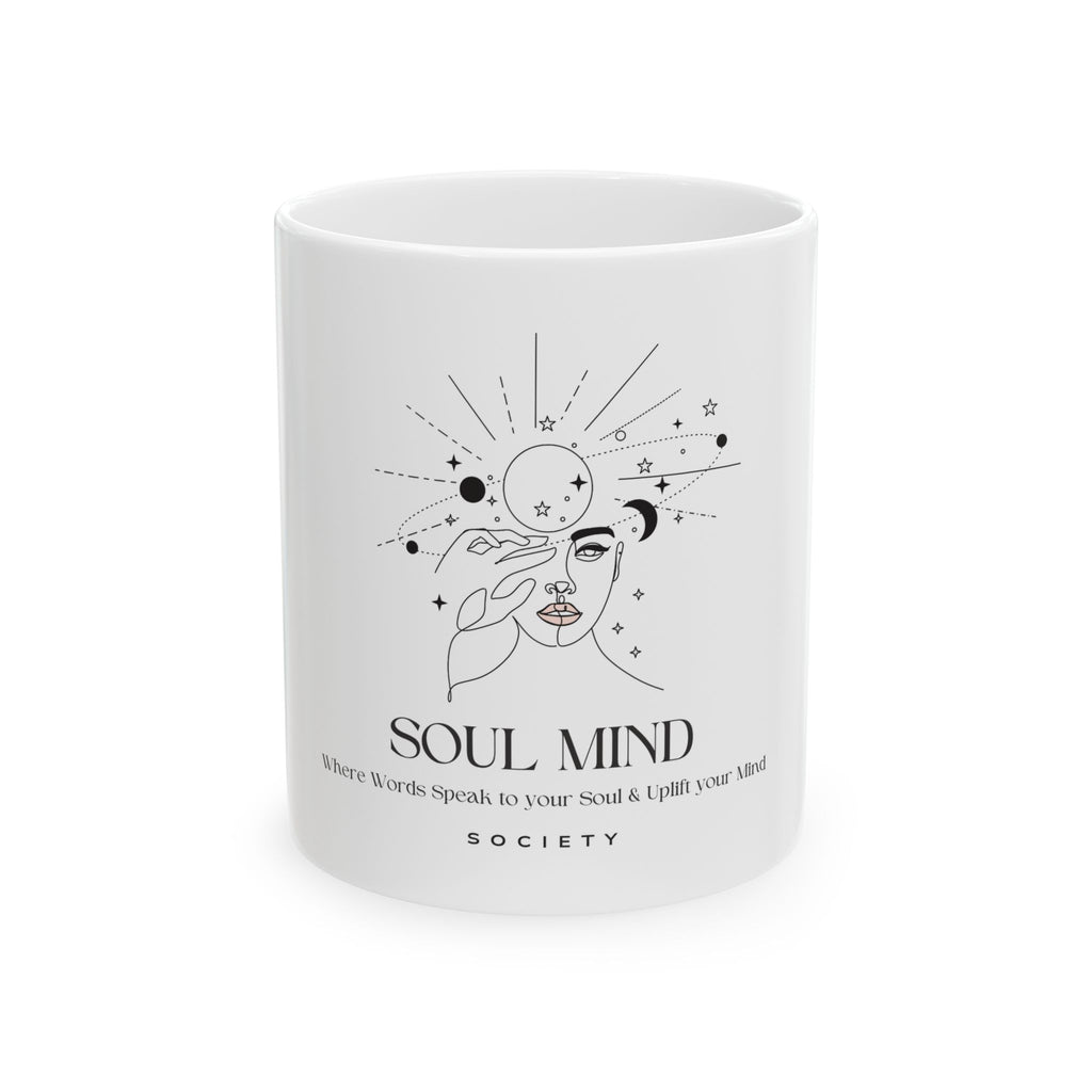 Soul Mind celestial face mug | spiritual astrology ceramic mug