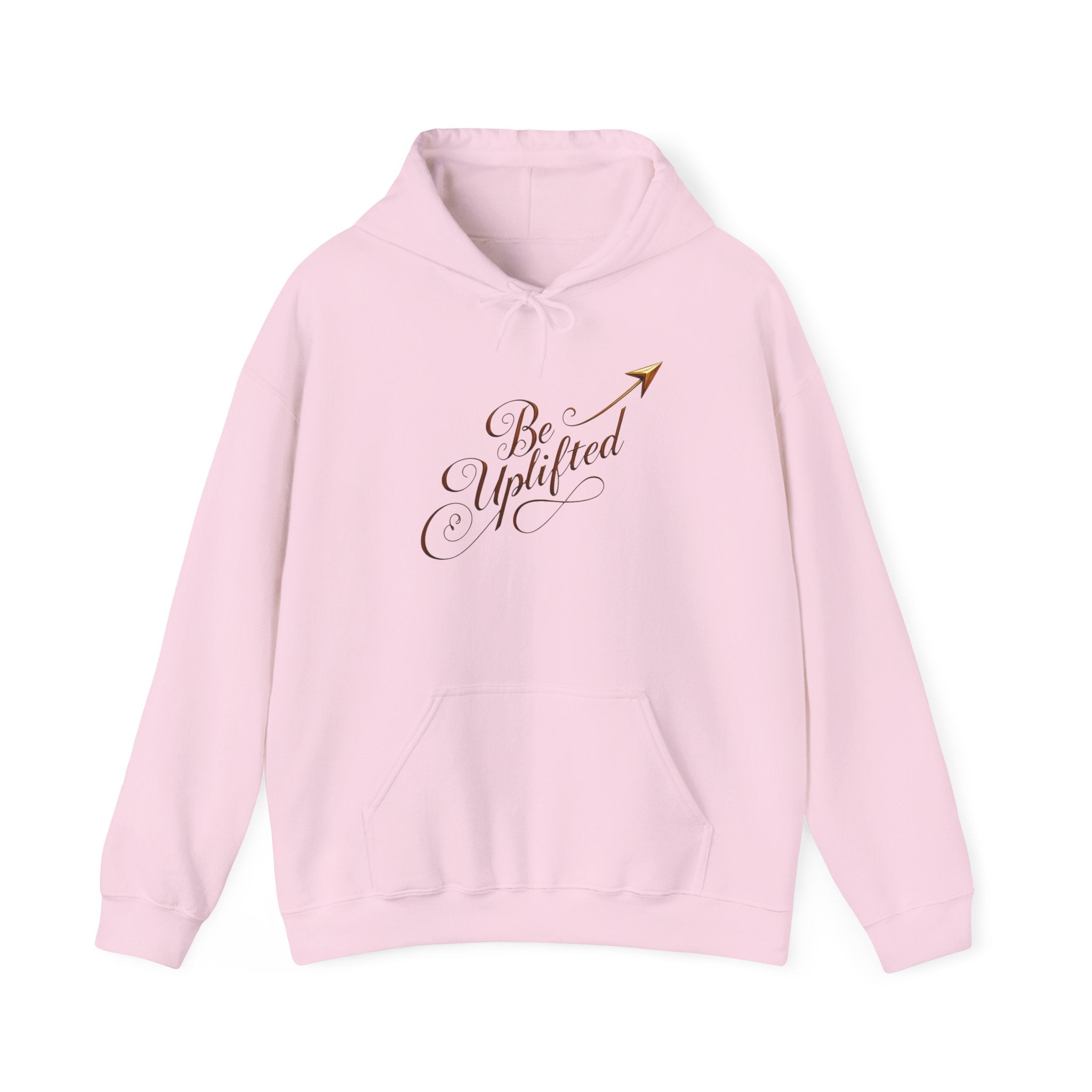 Be Uplifted script arrow Hoodie | Inspirational Typography Sweatshirt