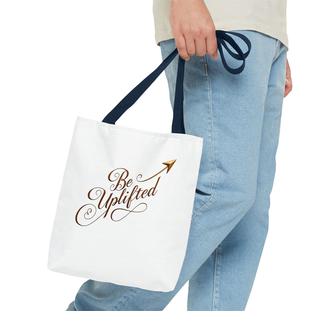 Be Uplifted script airplane Tote Bag | Soul Mind minimalist face Tote Bag