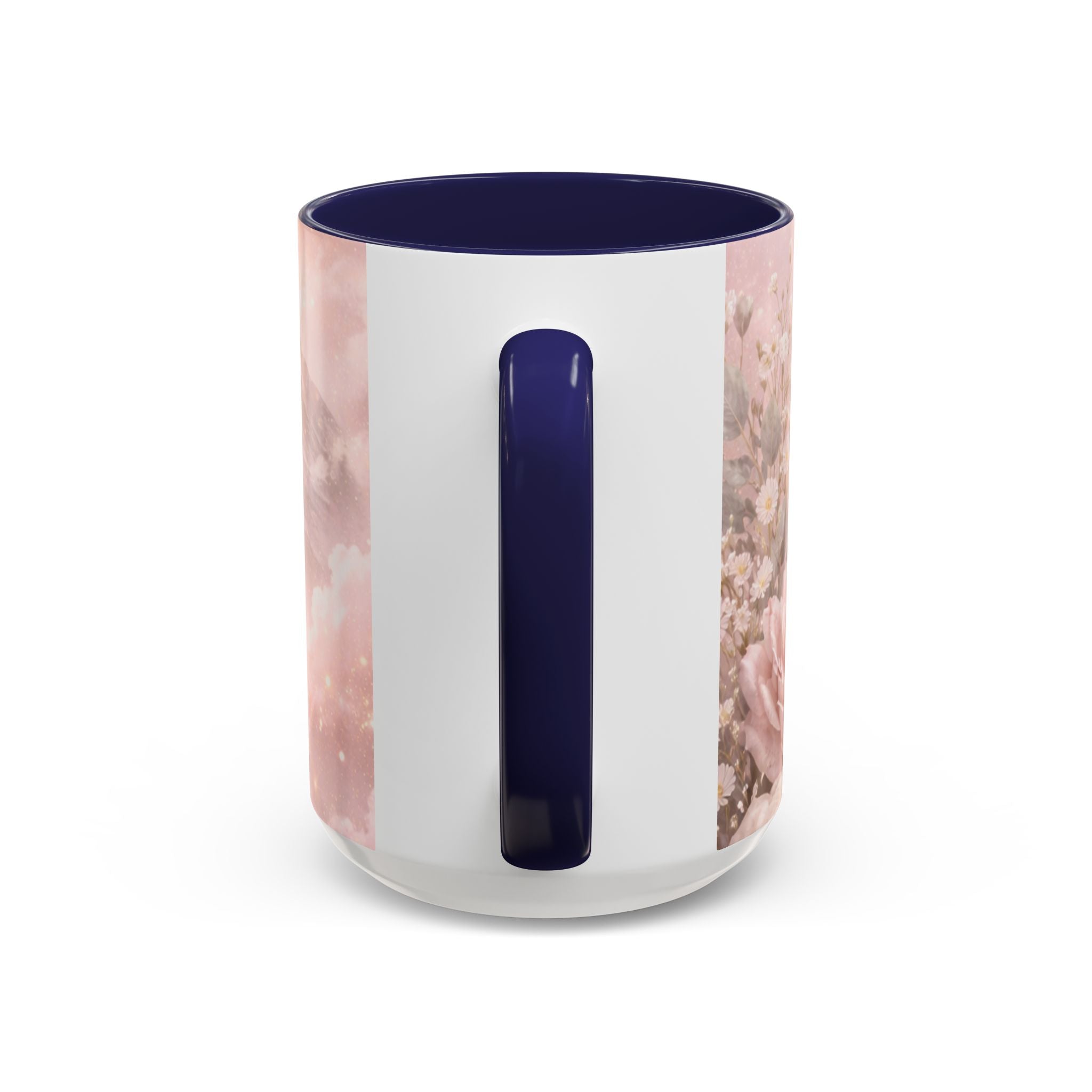Disciplined Accent Coffee Mug — 'Disciplined: Grounded and Unmoved' Inspirational Pink Marble Ceramic Mug