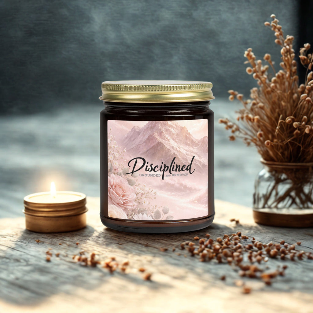 Disciplined Coconut Apricot Scented Candle — 4oz/9oz Soy Wax Jar