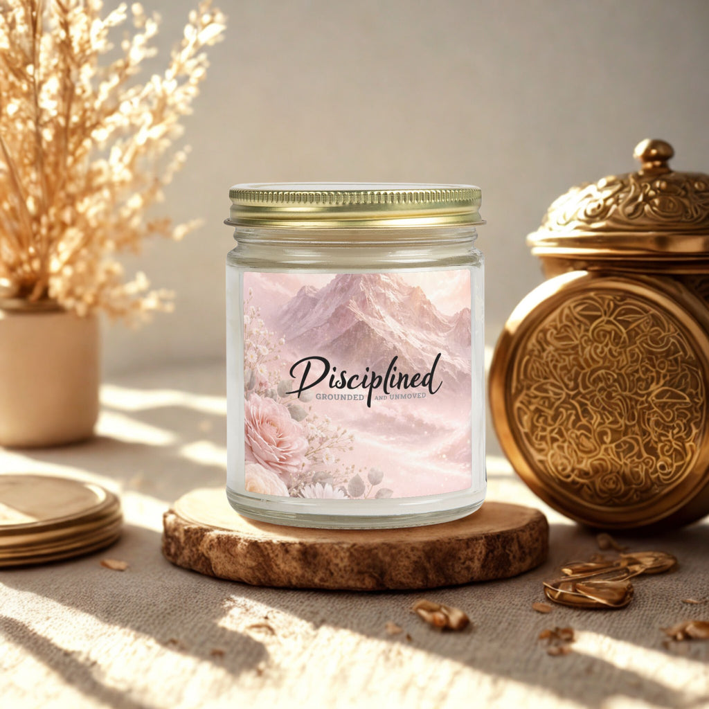 Disciplined Coconut Apricot Scented Candle — 4oz/9oz Soy Wax Jar
