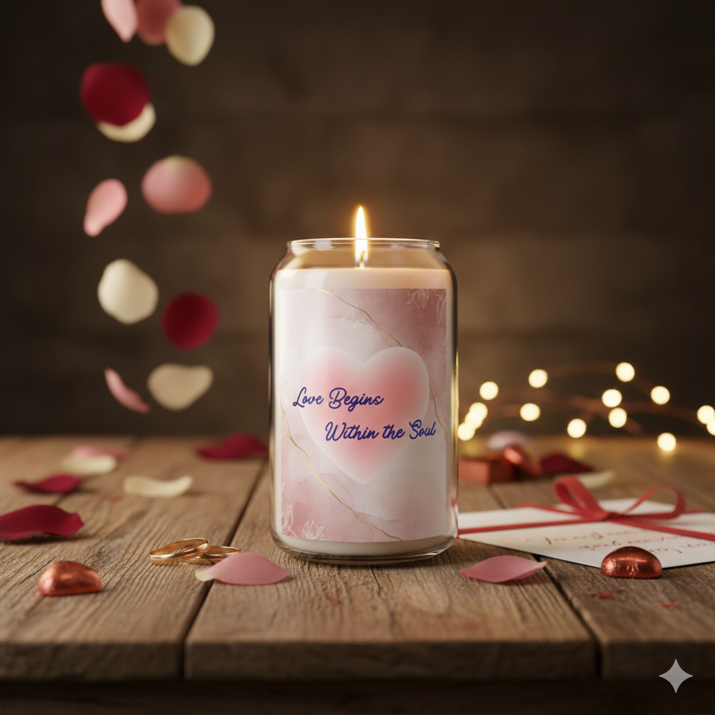Soy Candle — "Love Begins Within the Soul" Scented 13.75oz