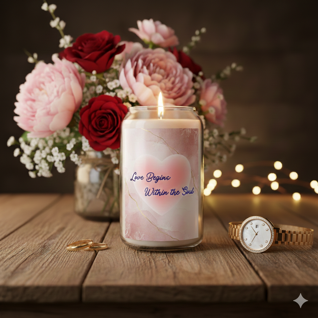 Soy Candle — "Love Begins Within the Soul" Scented 13.75oz