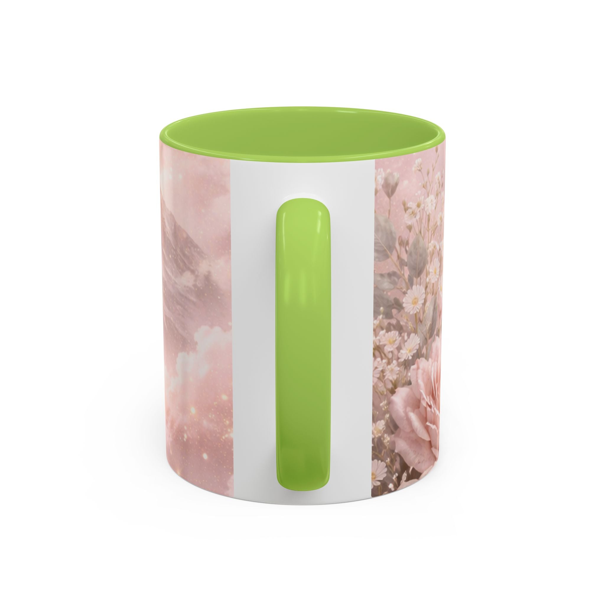 Disciplined Accent Coffee Mug — 'Disciplined: Grounded and Unmoved' Inspirational Pink Marble Ceramic Mug