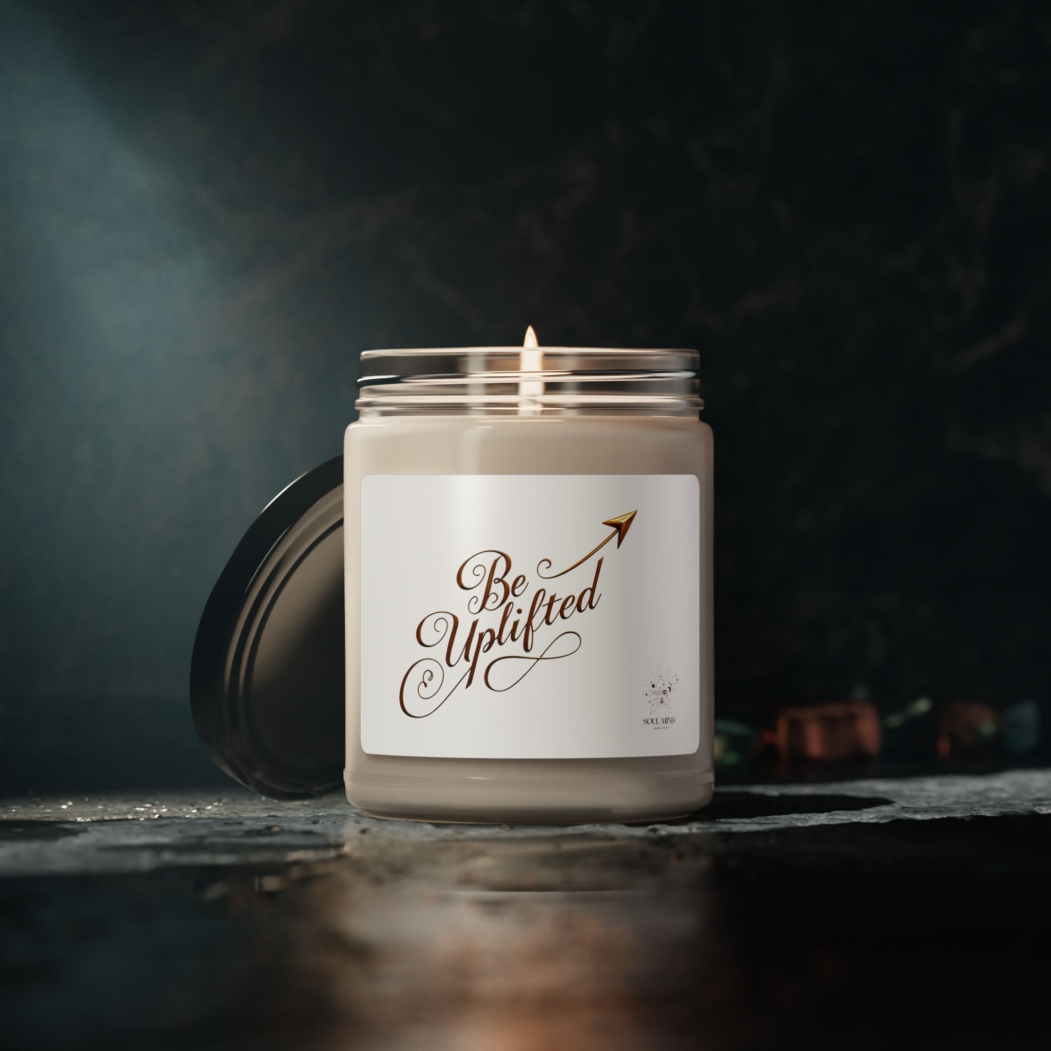 Be Uplifted arrow script Candle | Scented Soy 9oz